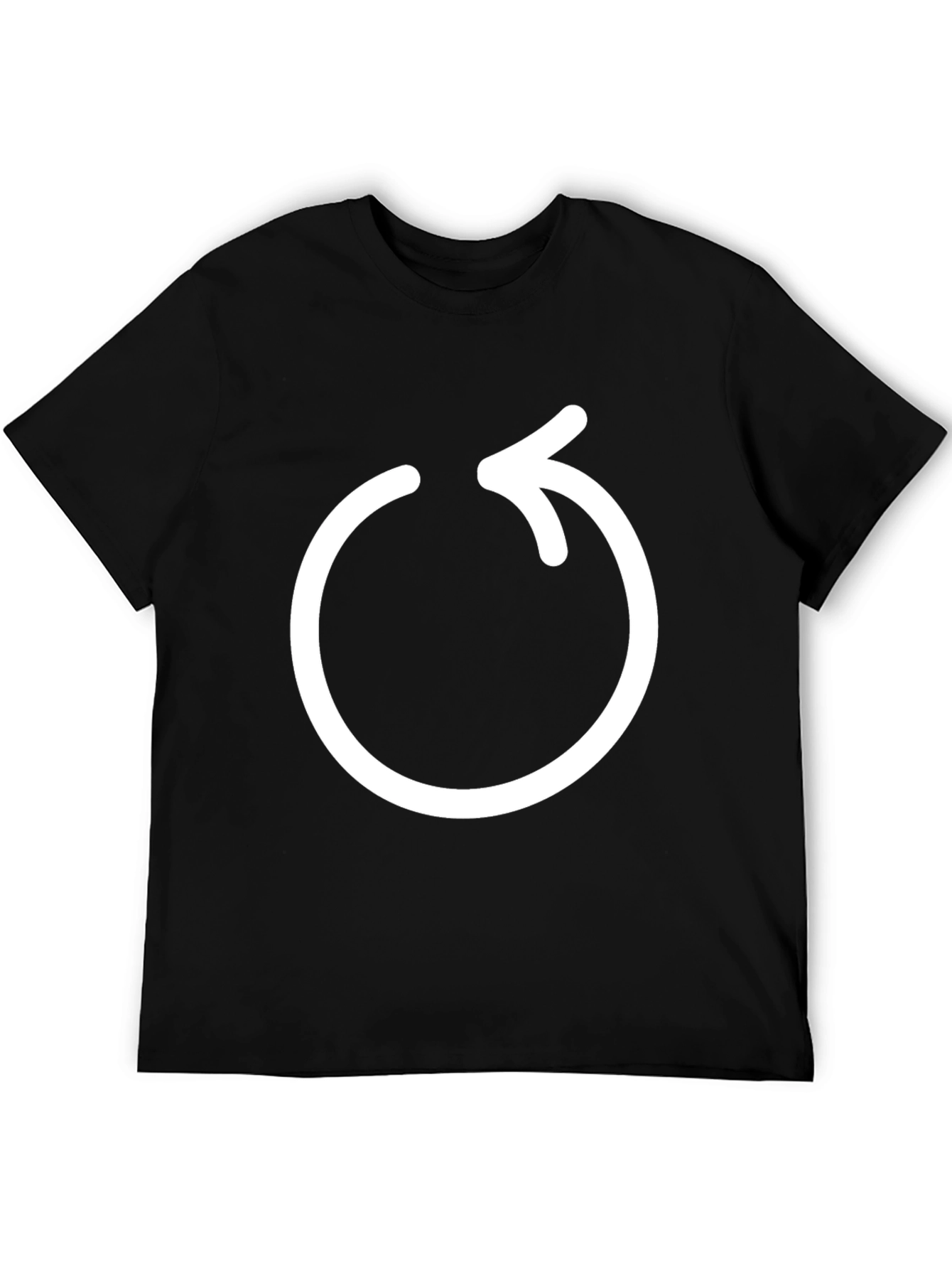 Circular Arrow Graphic Black T-Shirt