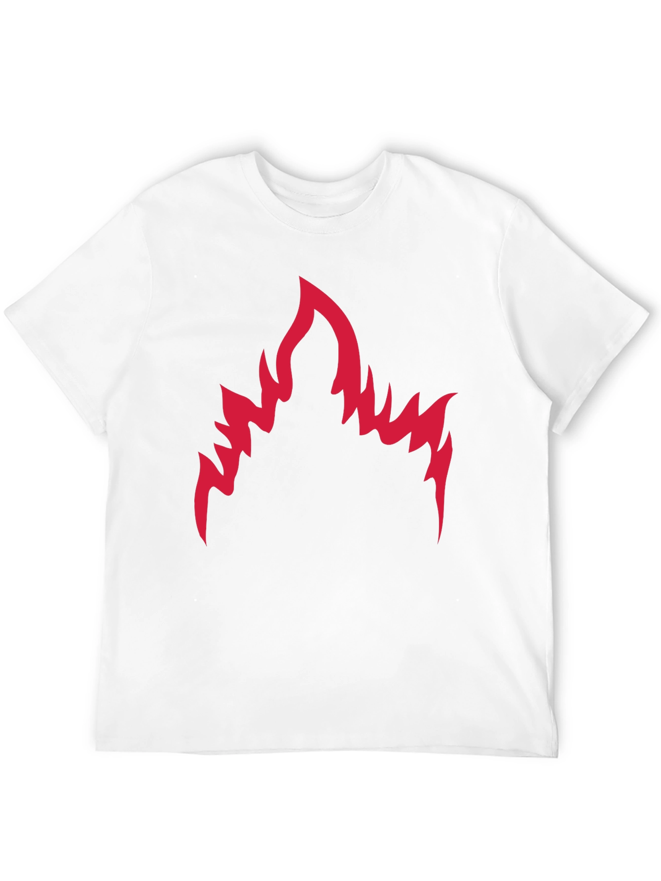 Mens Black T-Shirt with Red Flame Graphic