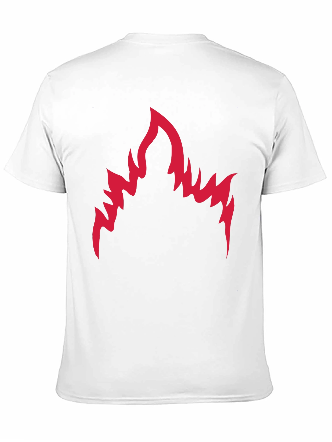 Mens Black T-Shirt with Red Flame Graphic