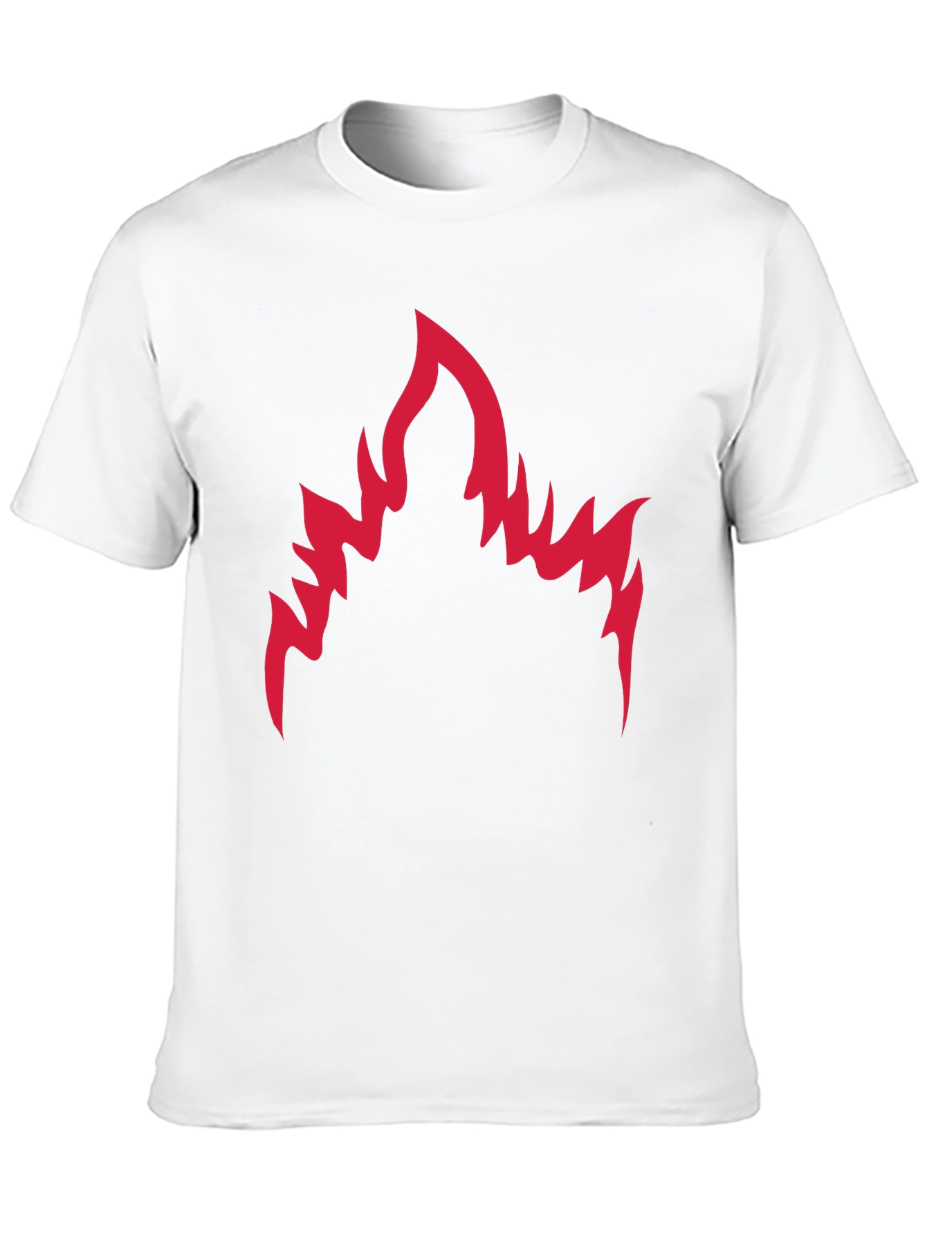 Mens Black T-Shirt with Red Flame Graphic