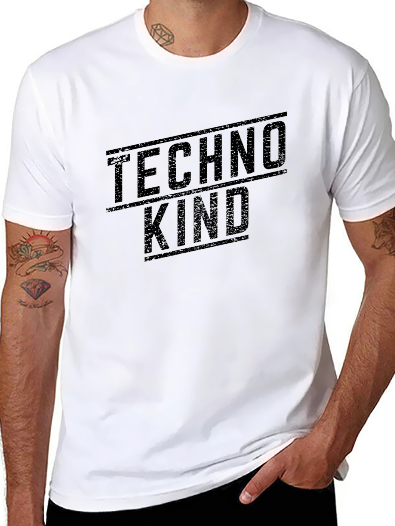 Techno Kind Black Graphic Tee