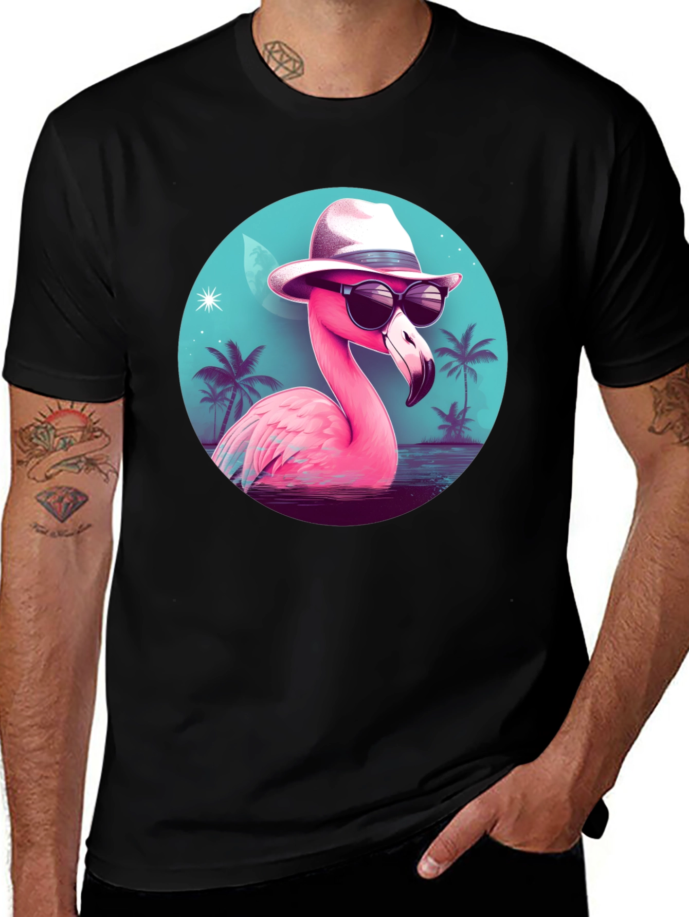 Cool Flamingo T-Shirt - Tropical Design