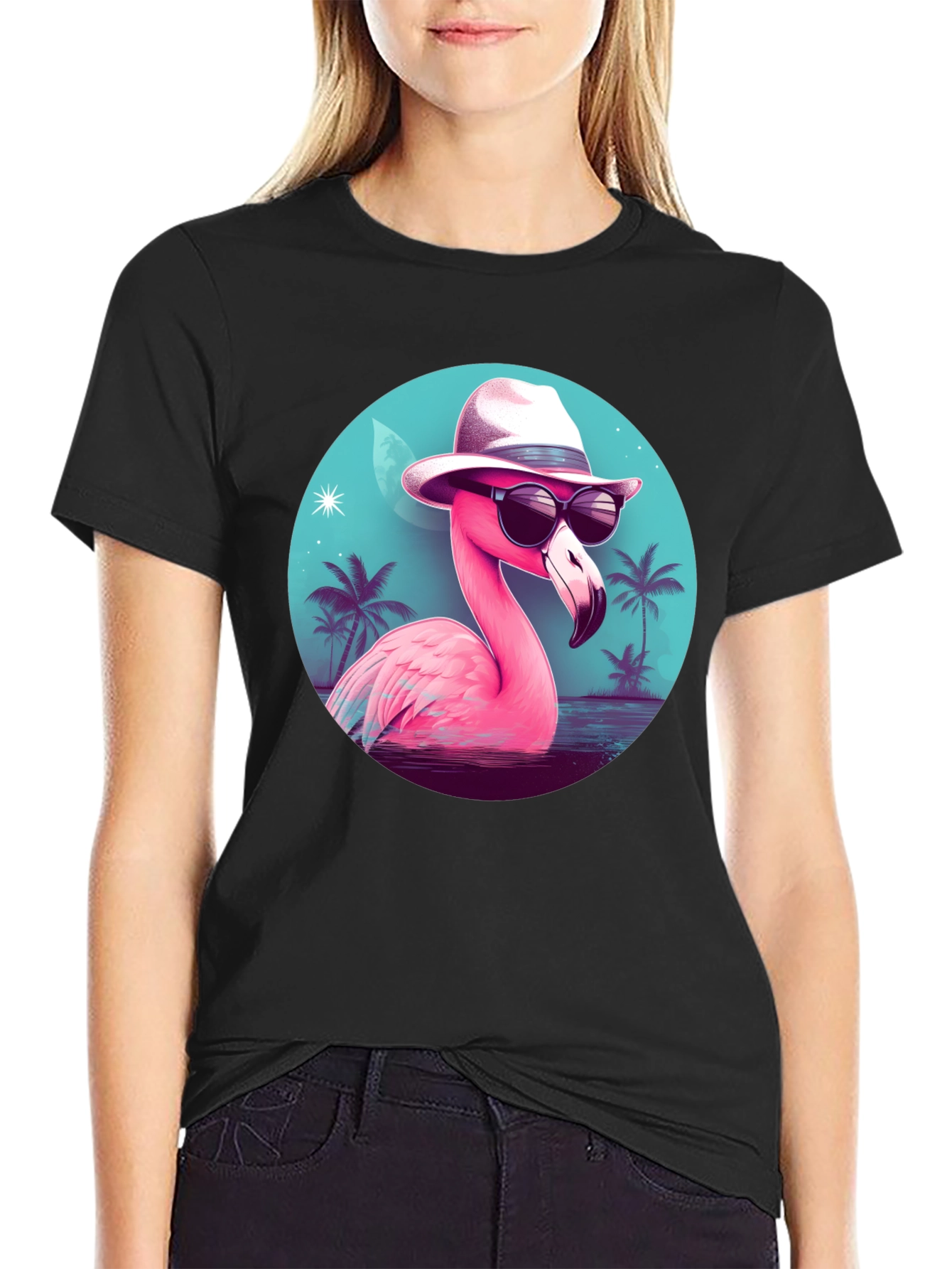 Cool Flamingo T-Shirt - Tropical Design