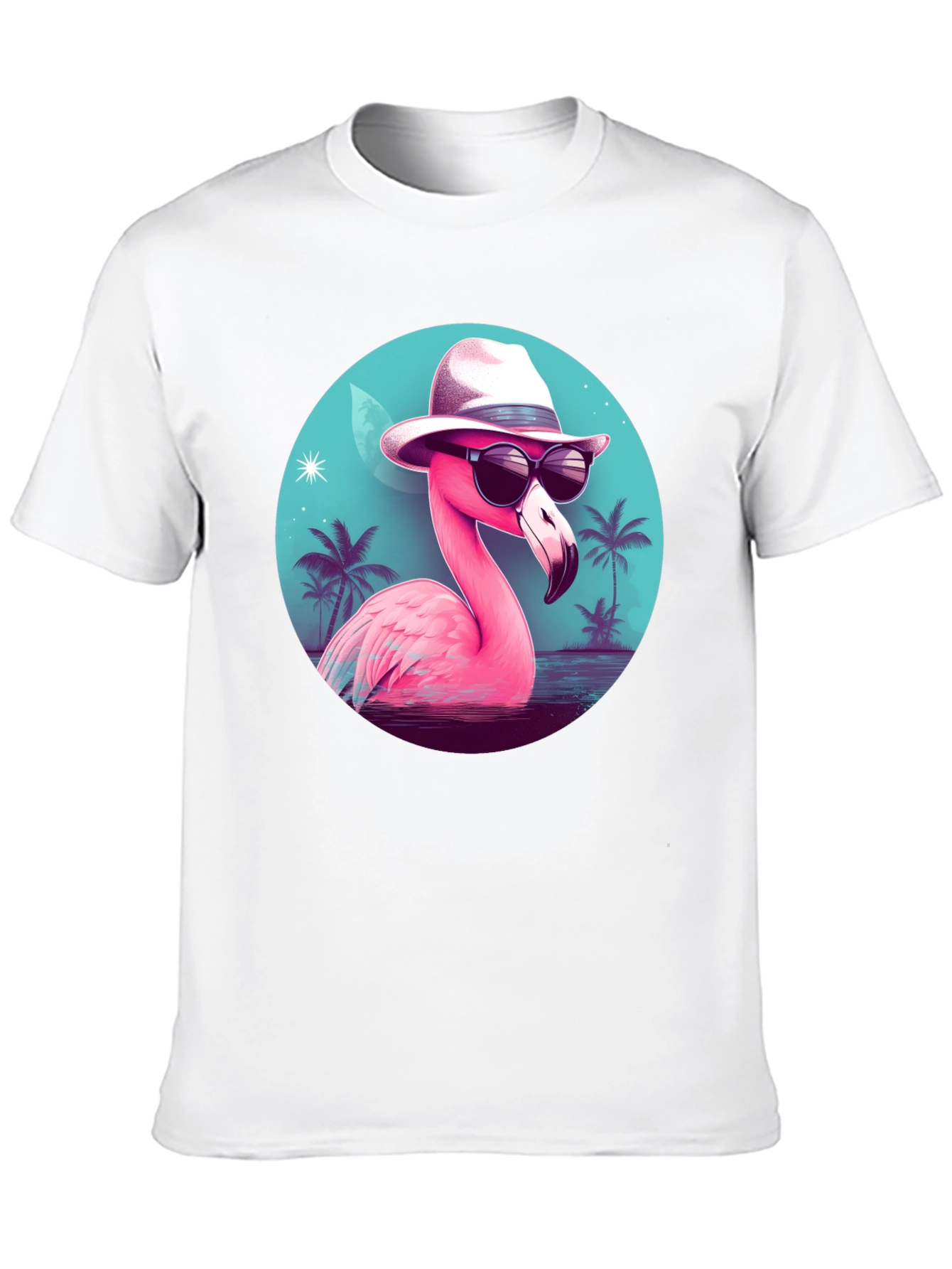 Cool Flamingo T-Shirt - Tropical Design