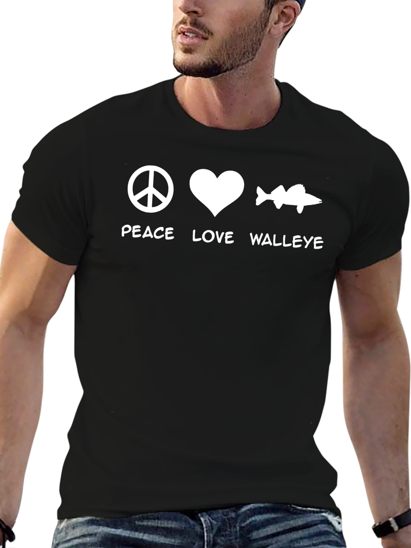 Peace Love Walleye Graphic T-Shirt