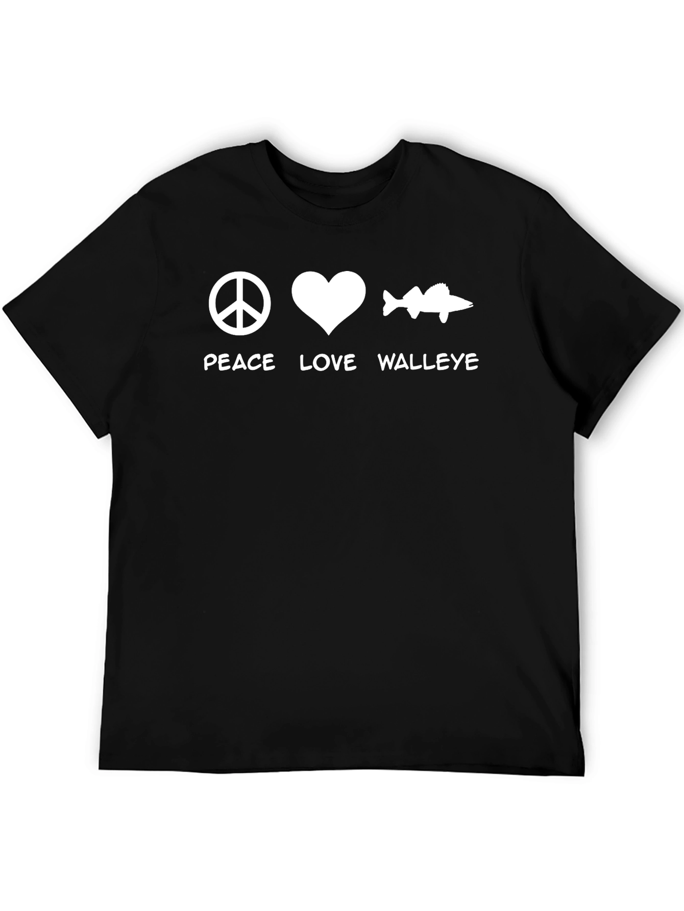 Peace Love Walleye Graphic T-Shirt