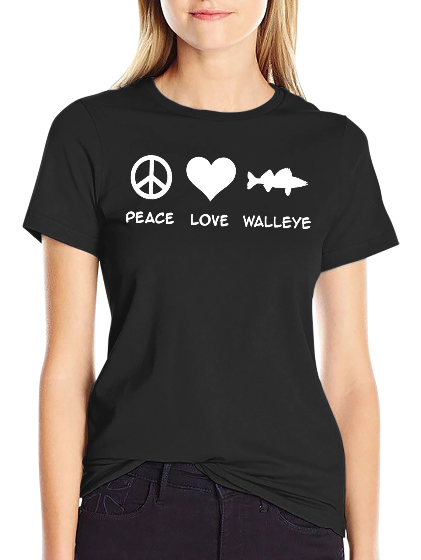 Peace Love Walleye Graphic T-Shirt