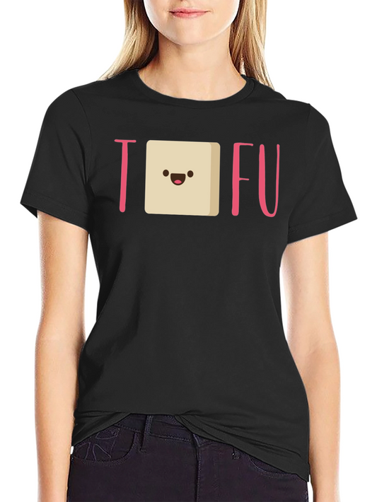 Tofu Graphic Tee - Black Cotton Comfort