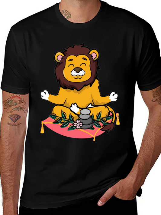 Zen Lion Meditation Graphic Tee