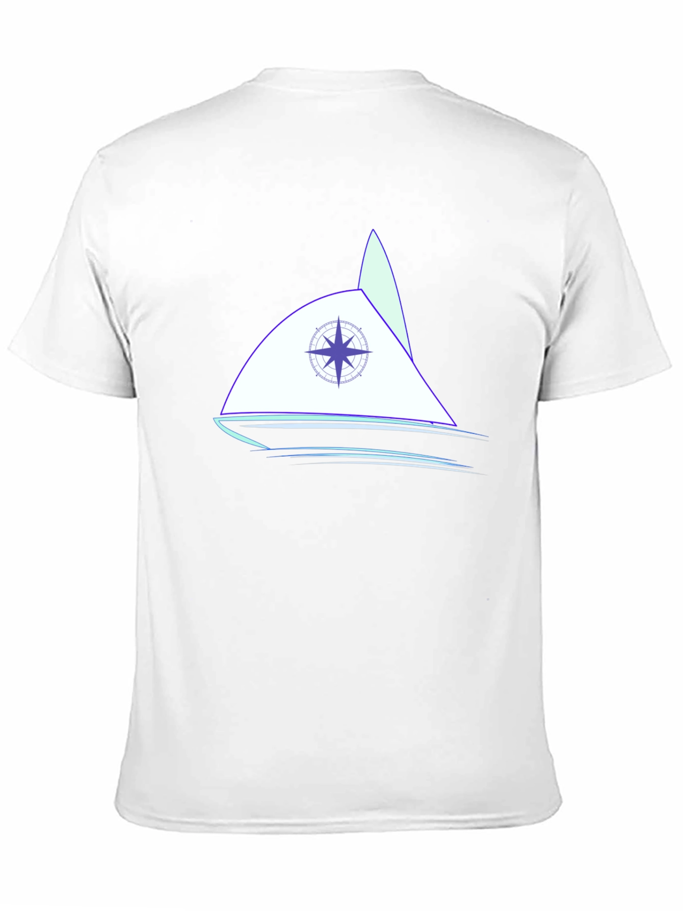 Nautical Compass Sailboat Graphic Tee