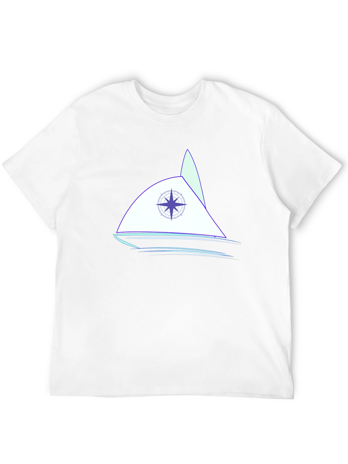 Nautical Compass Sailboat Graphic Tee