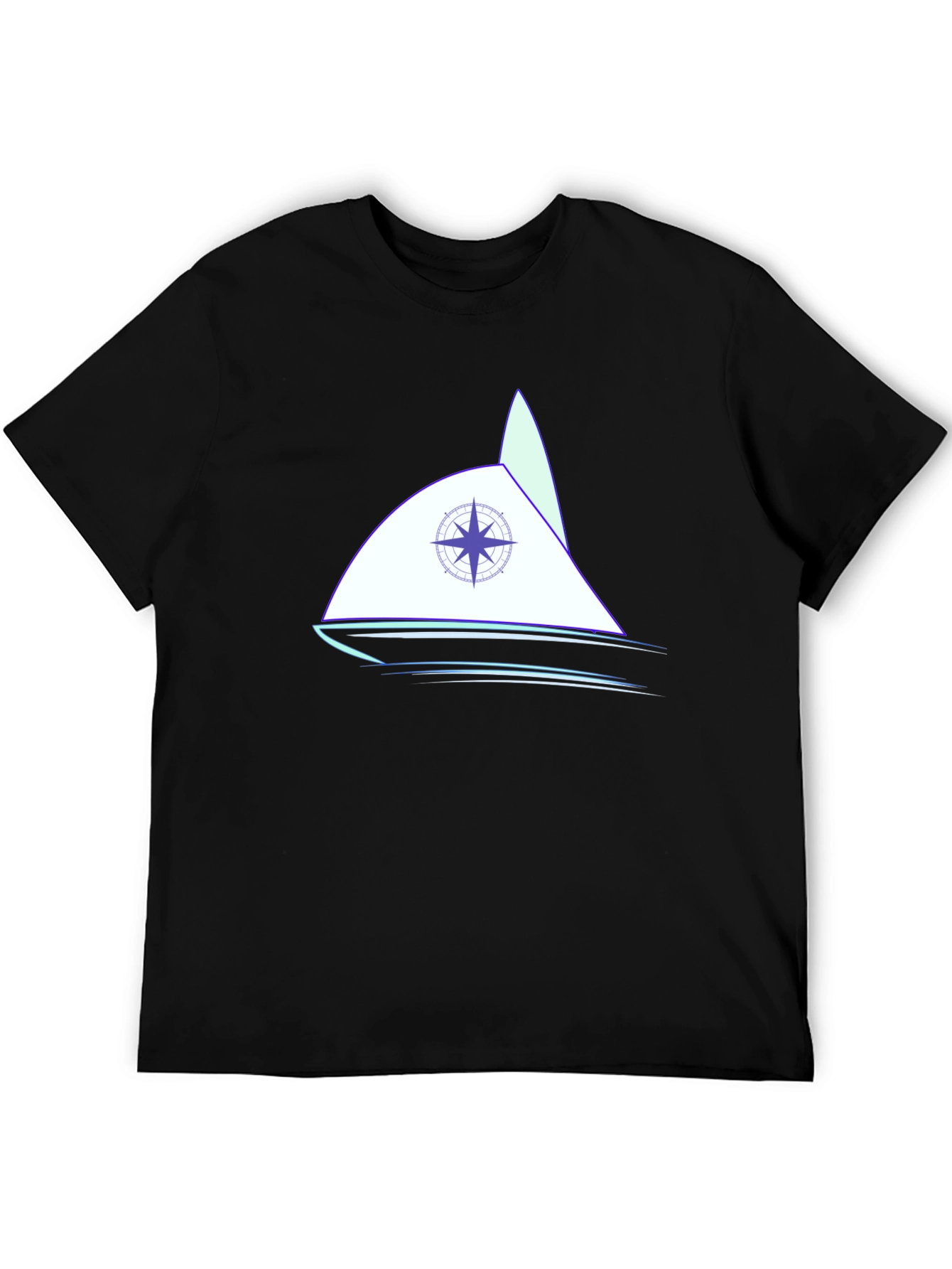 Nautical Compass Sailboat Graphic Tee