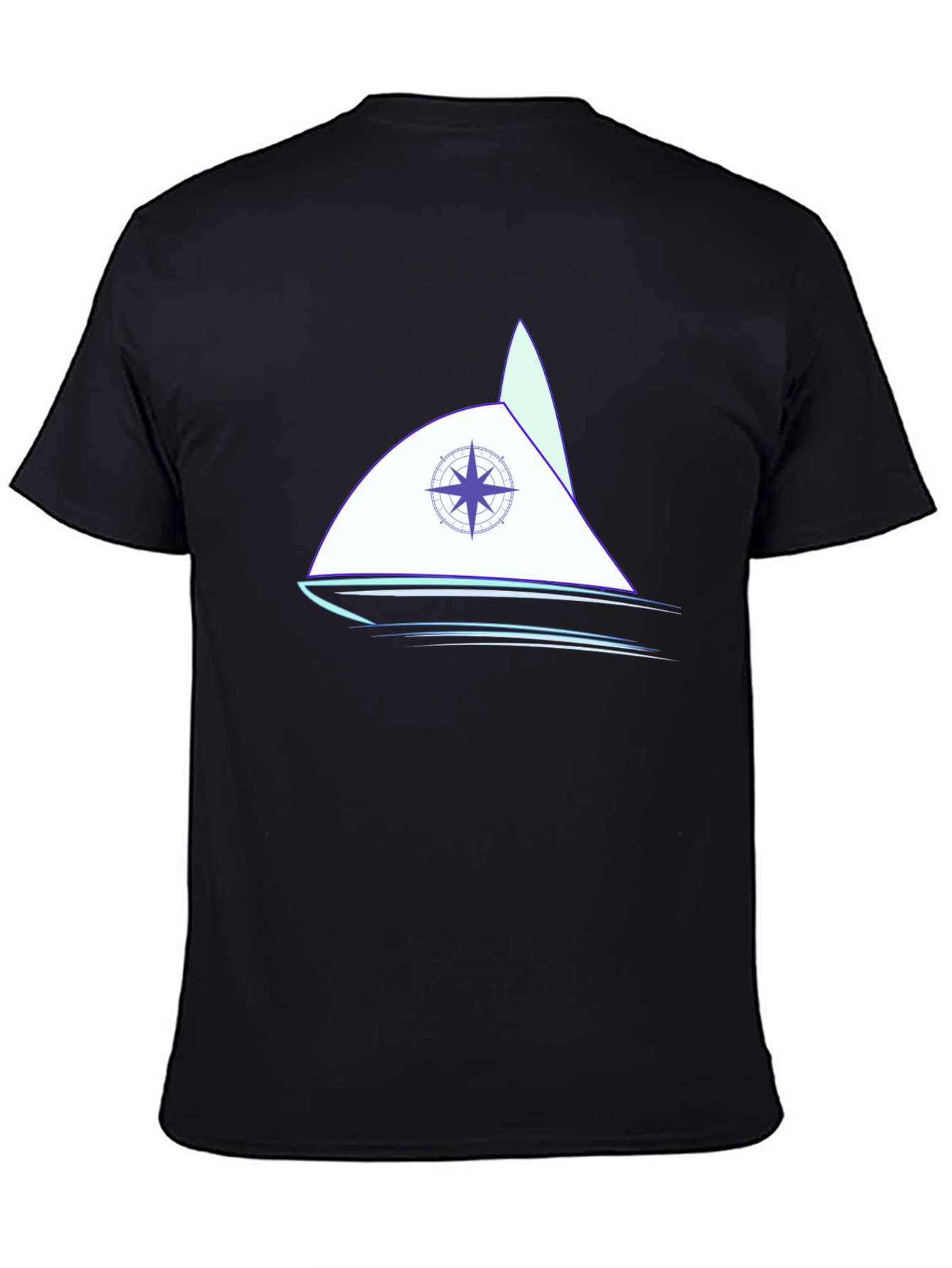 Nautical Compass Sailboat Graphic Tee