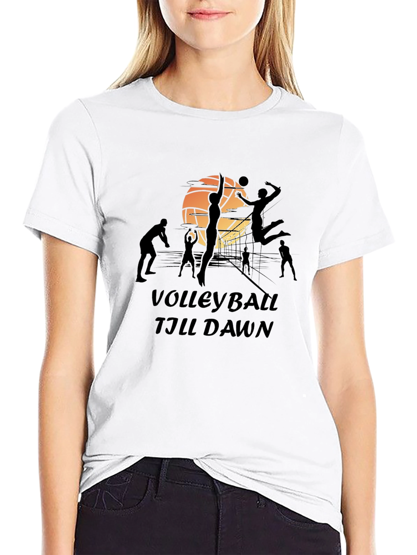 Volleyball Till Dawn Graphic Tee