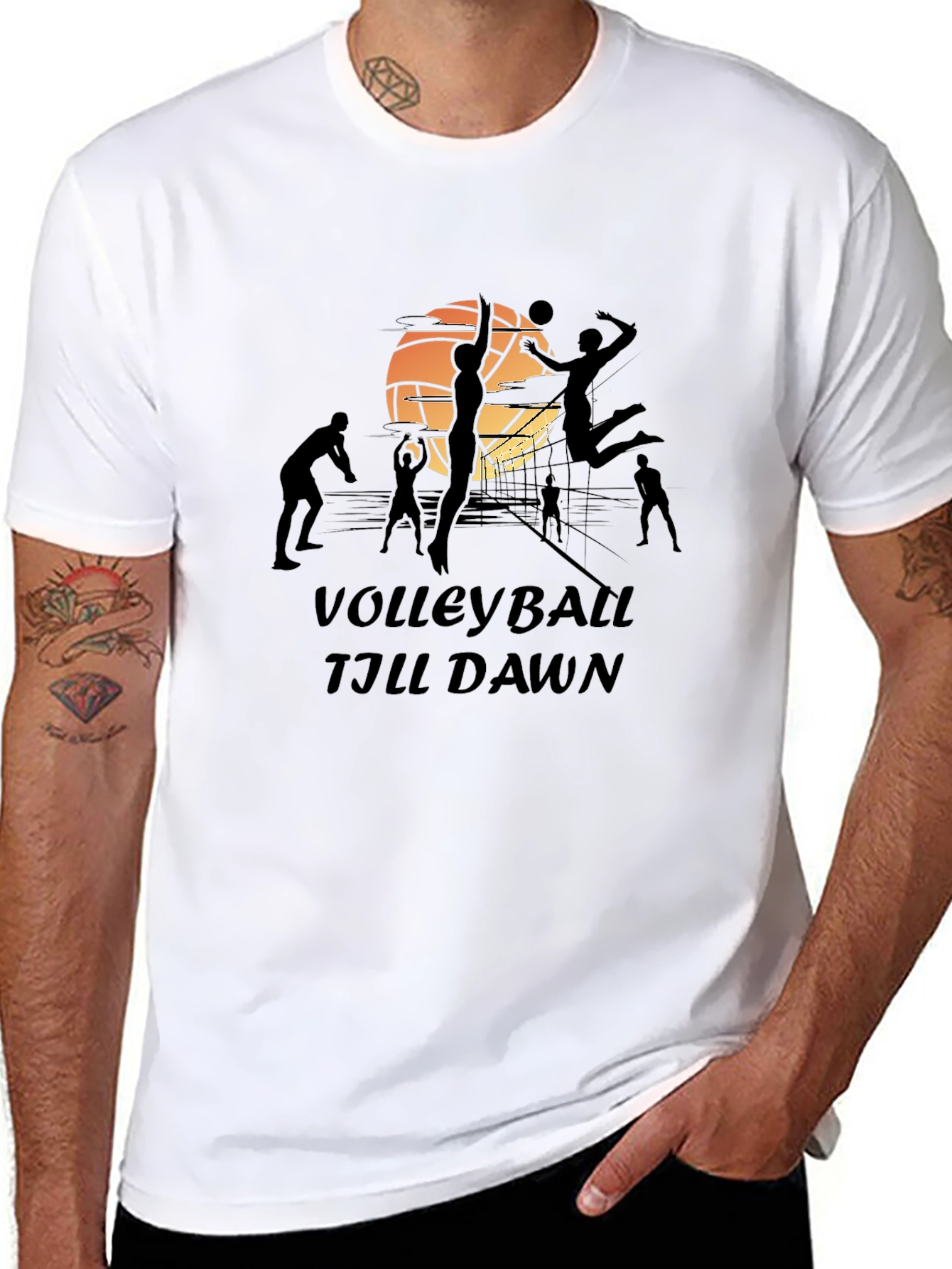 Volleyball Till Dawn Graphic Tee