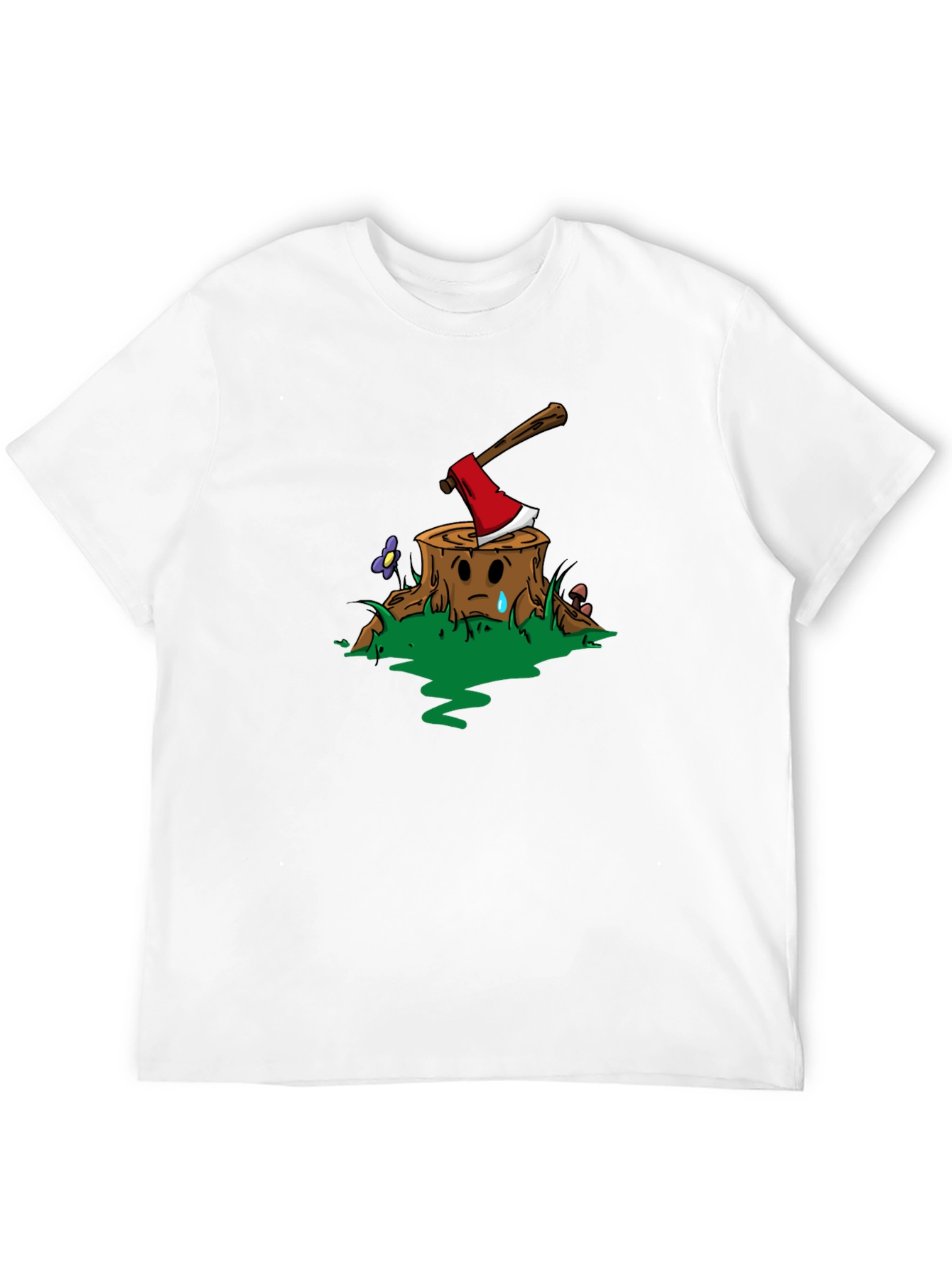 Sad Tree Stump Axe T-Shirt
