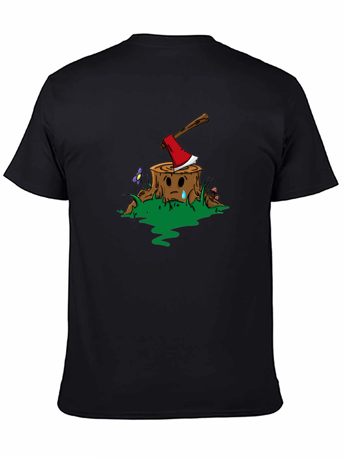 Sad Tree Stump Axe T-Shirt
