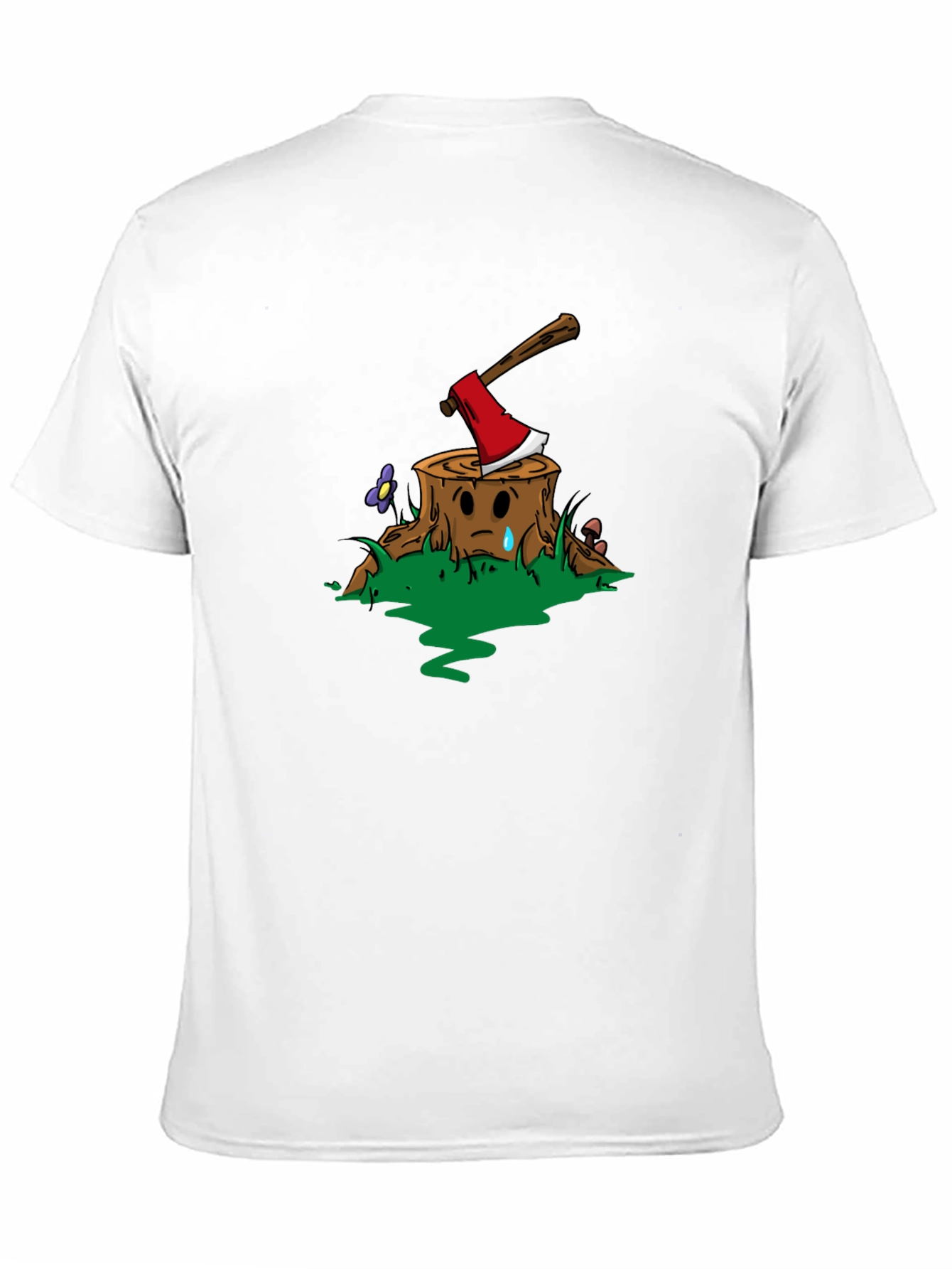 Sad Tree Stump Axe T-Shirt