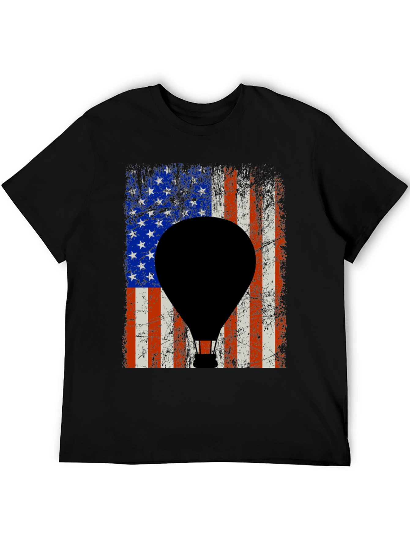 American Flag Hot Air Balloon Graphic Tee