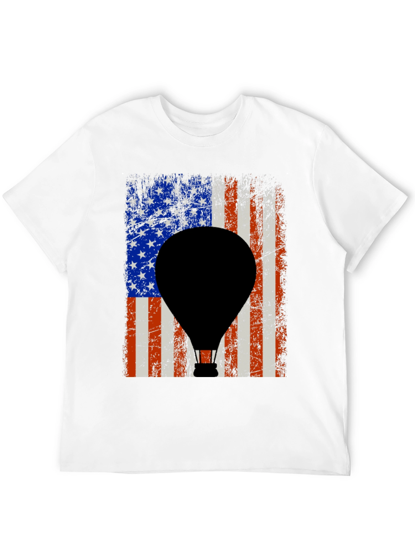 American Flag Hot Air Balloon Graphic Tee