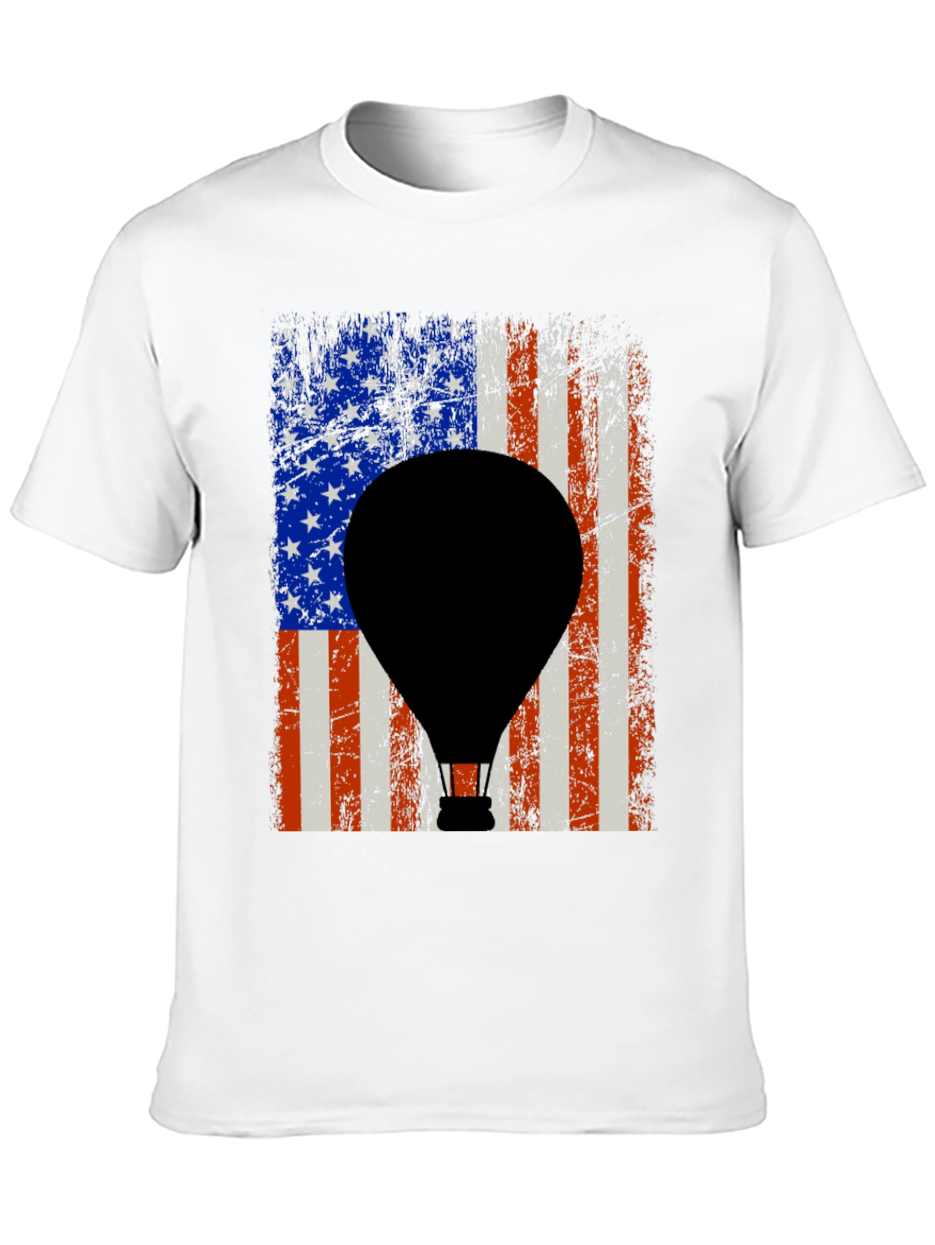 American Flag Hot Air Balloon Graphic Tee