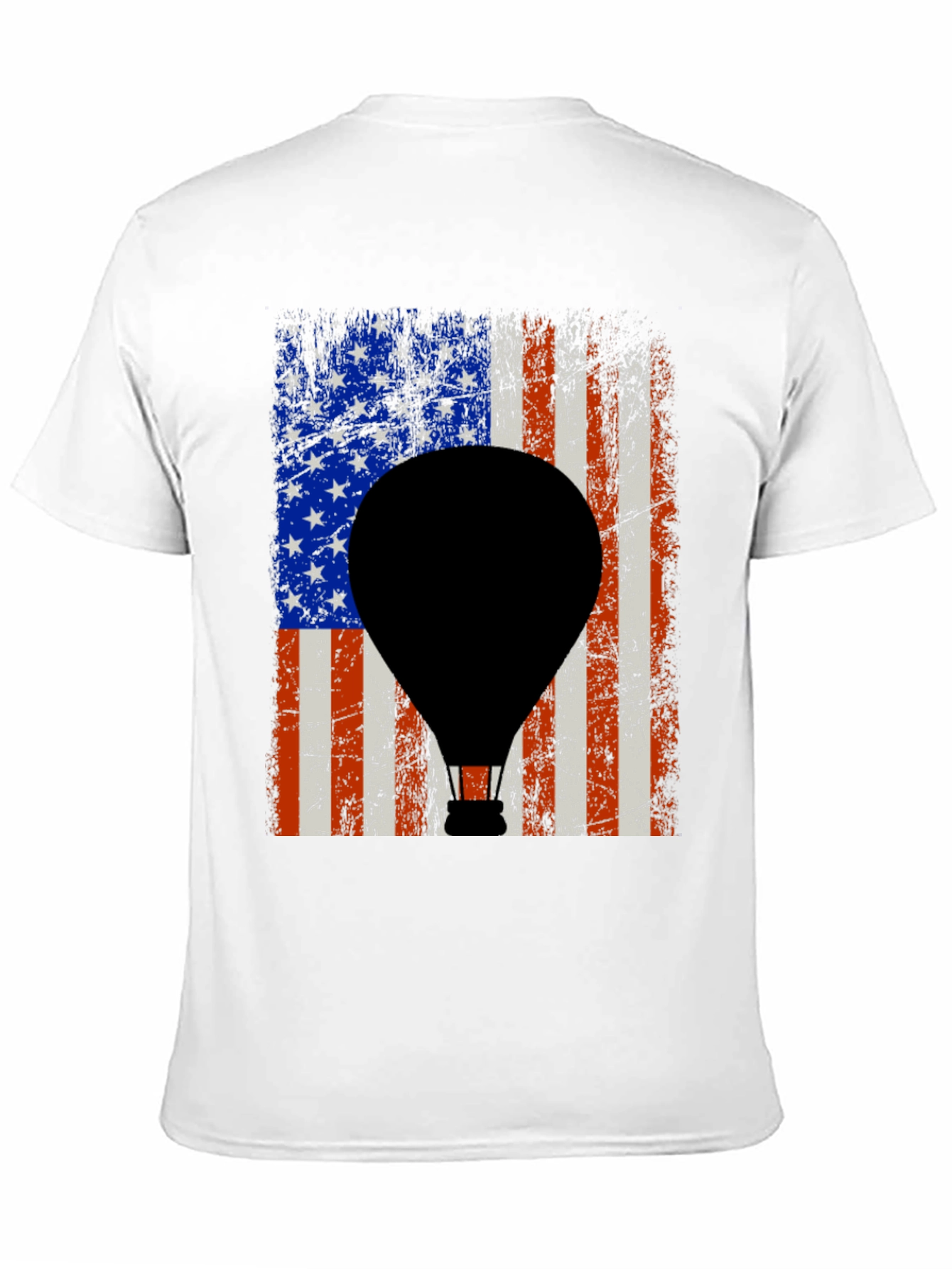American Flag Hot Air Balloon Graphic Tee