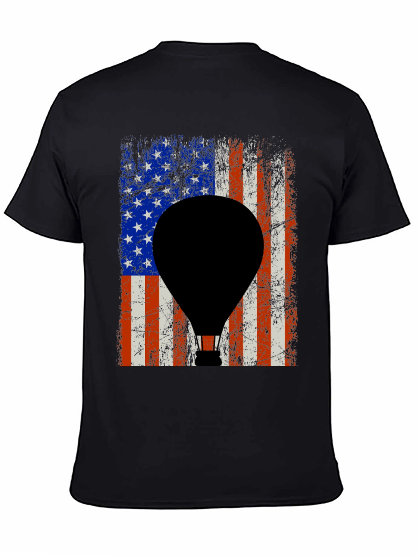 American Flag Hot Air Balloon Graphic Tee