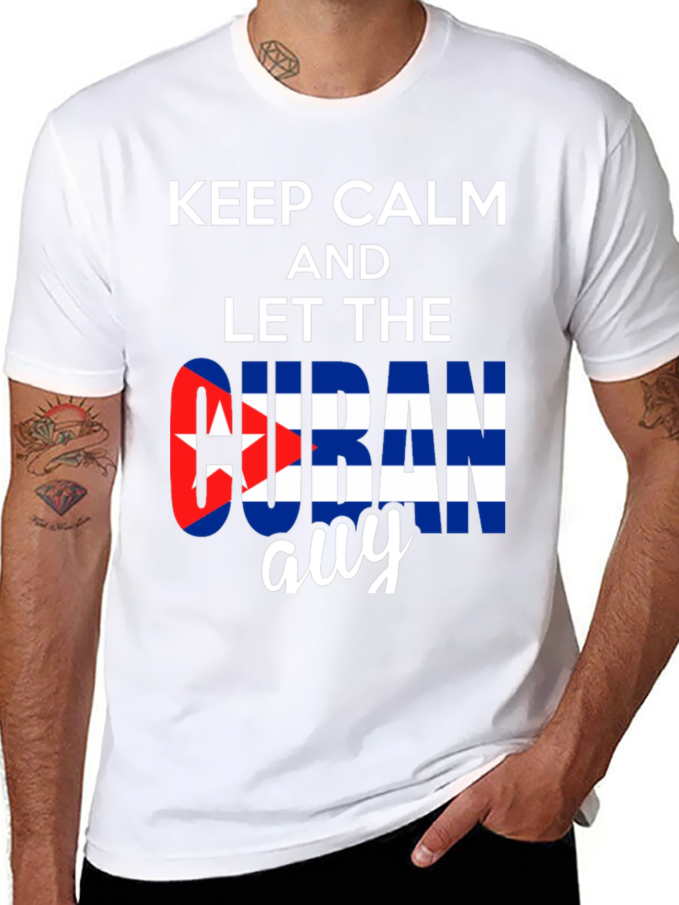 Keep Calm Cuban Guy T-Shirt - Stylish Patriotic Tee