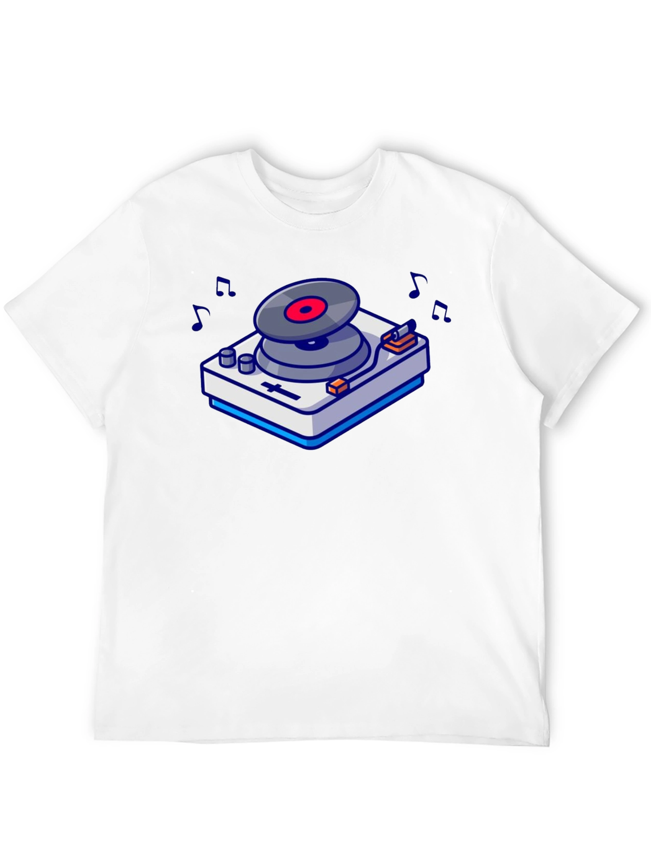 Retro Turntable Graphic T-Shirt - Music Lovers Tee