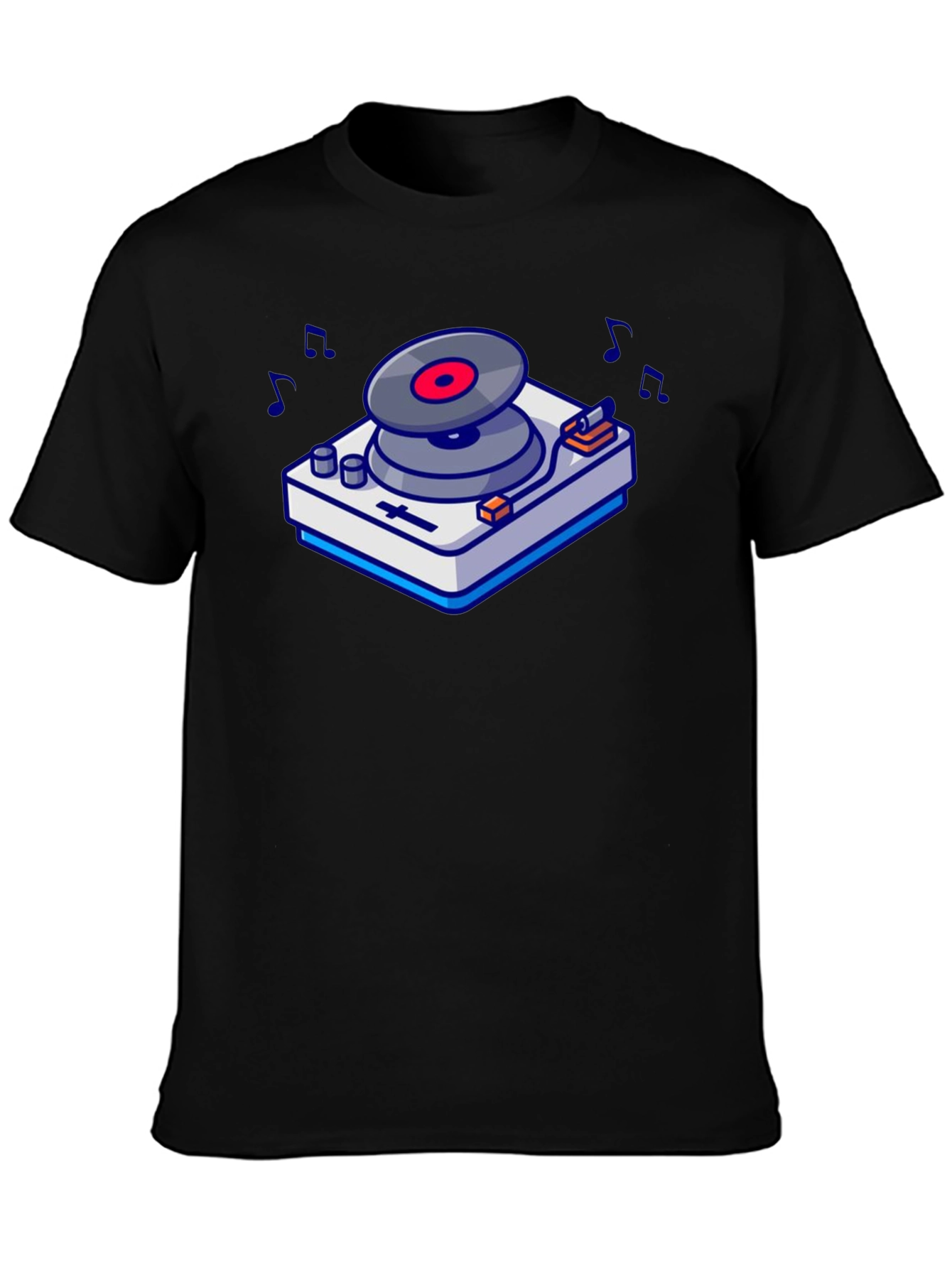 Retro Turntable Graphic T-Shirt - Music Lovers Tee