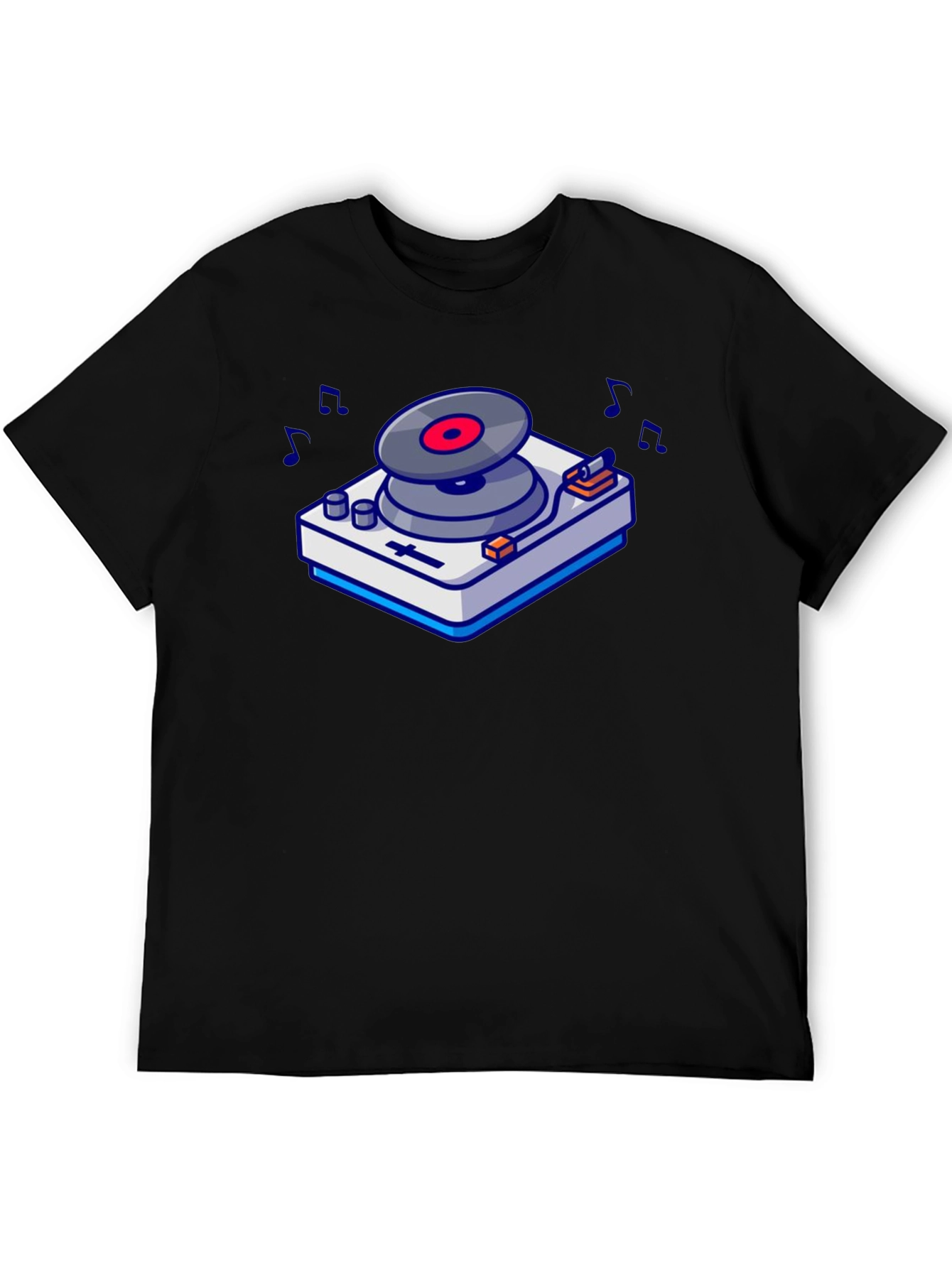 Retro Turntable Graphic T-Shirt - Music Lovers Tee