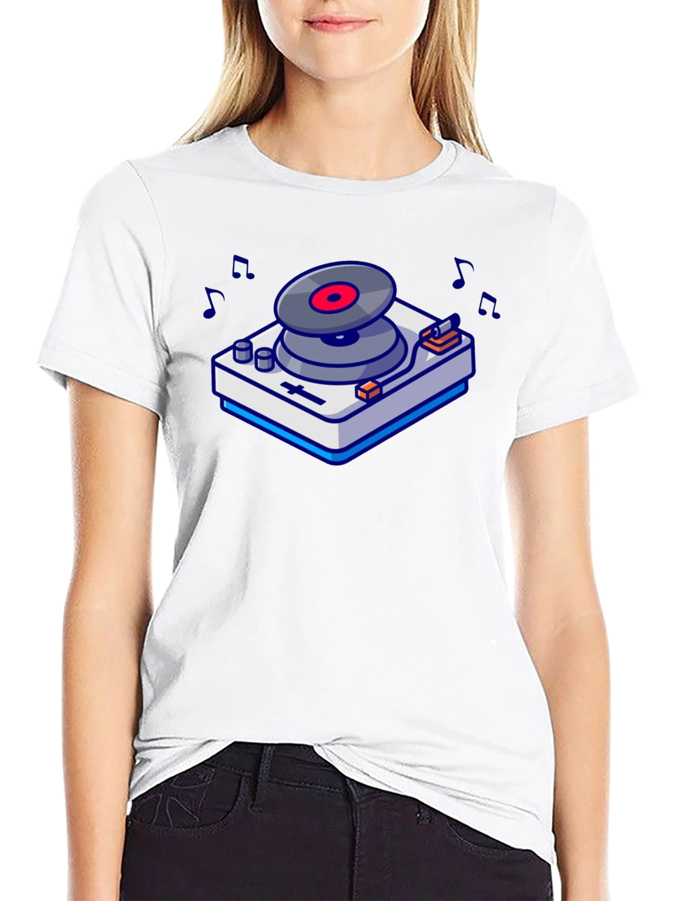 Retro Turntable Graphic T-Shirt - Music Lovers Tee