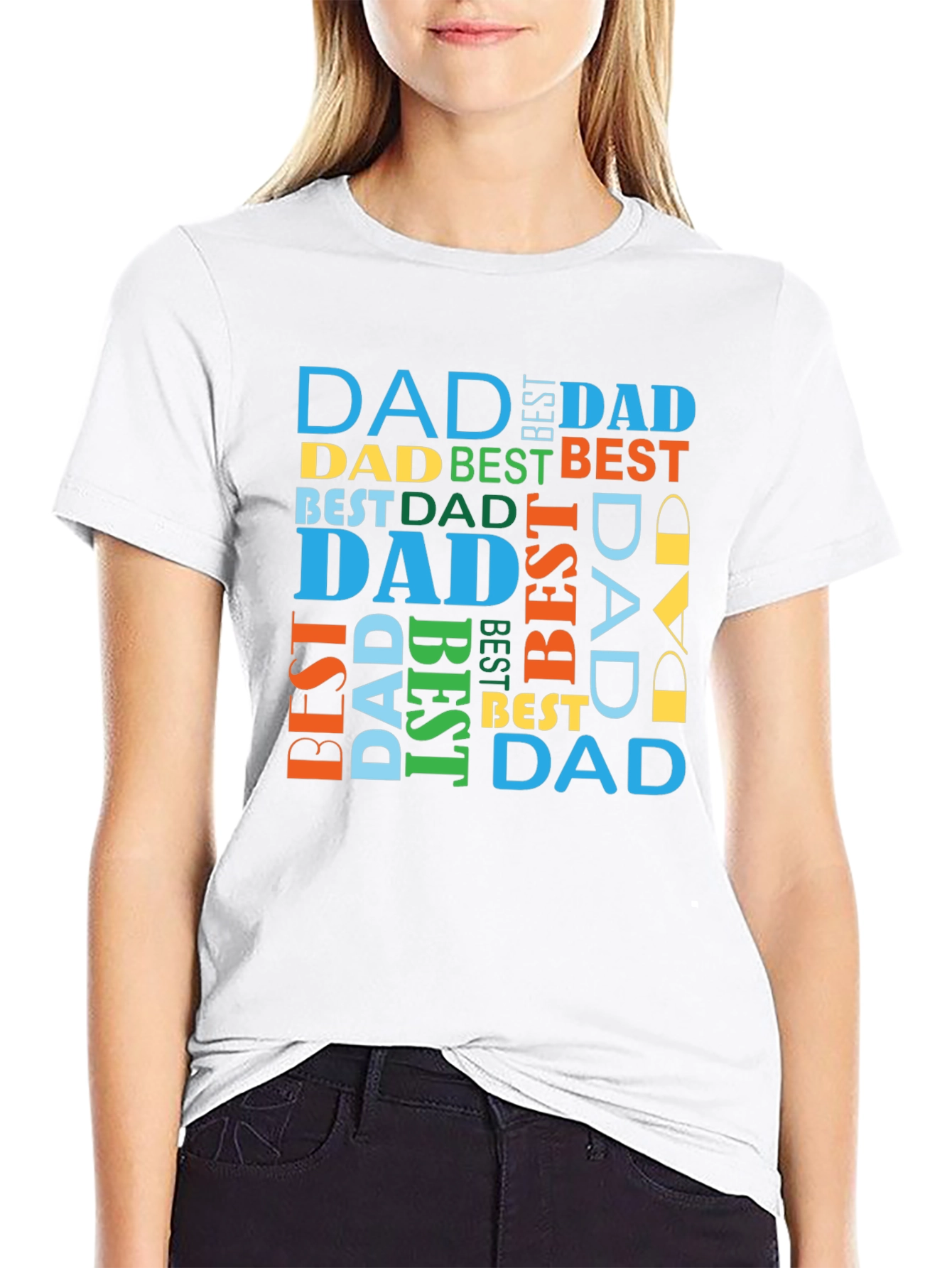 Best Dad Ever Graphic T-Shirt - Black