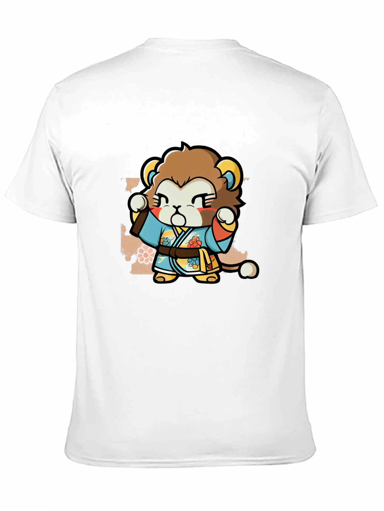 Cute Lion Karate Kid Black T-Shirt