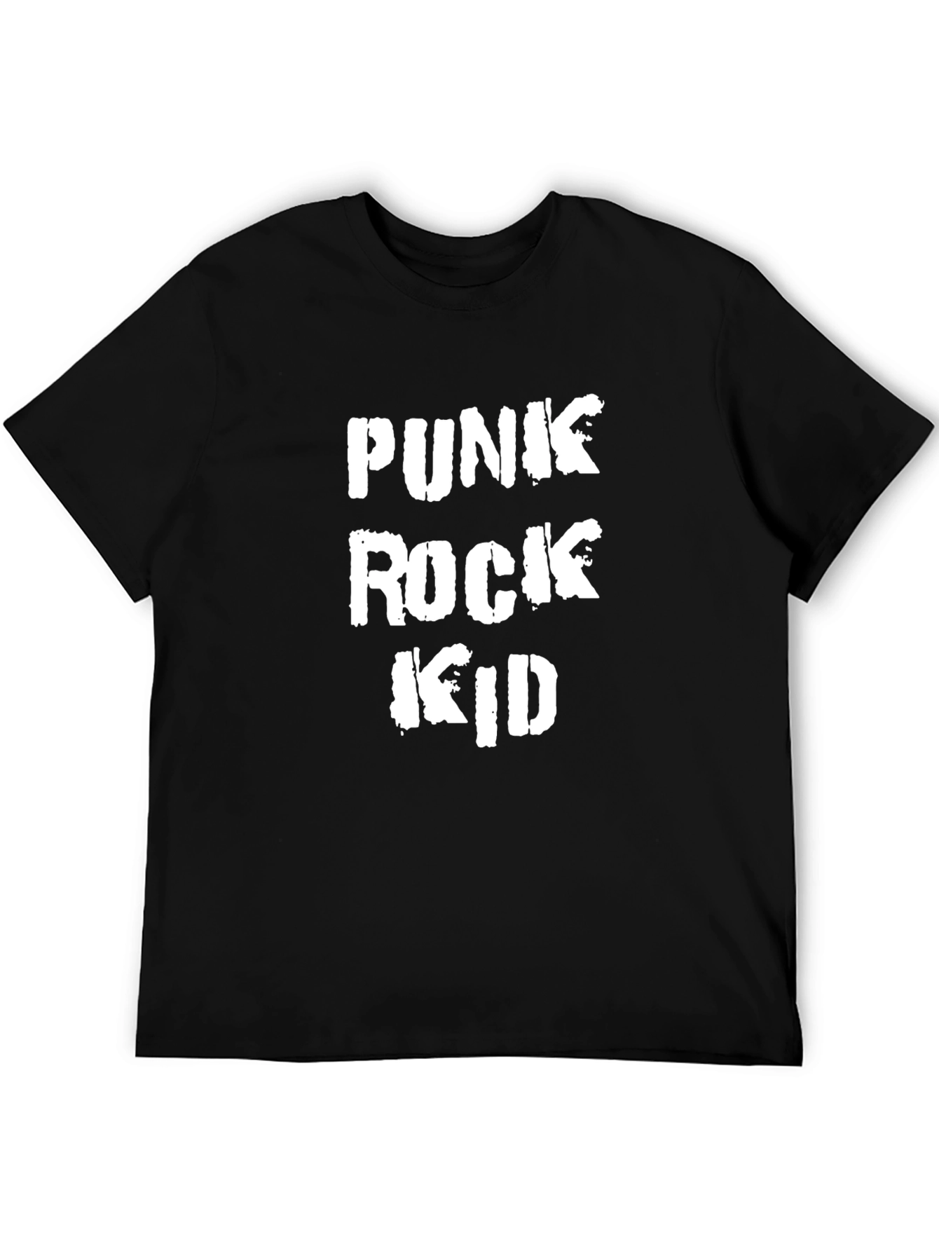 Punk Rock Kid Black Graphic T-Shirt
