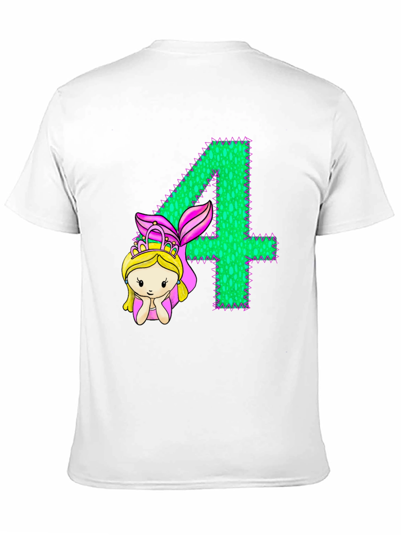 Mermaid Birthday Girl T-Shirt - Number 4