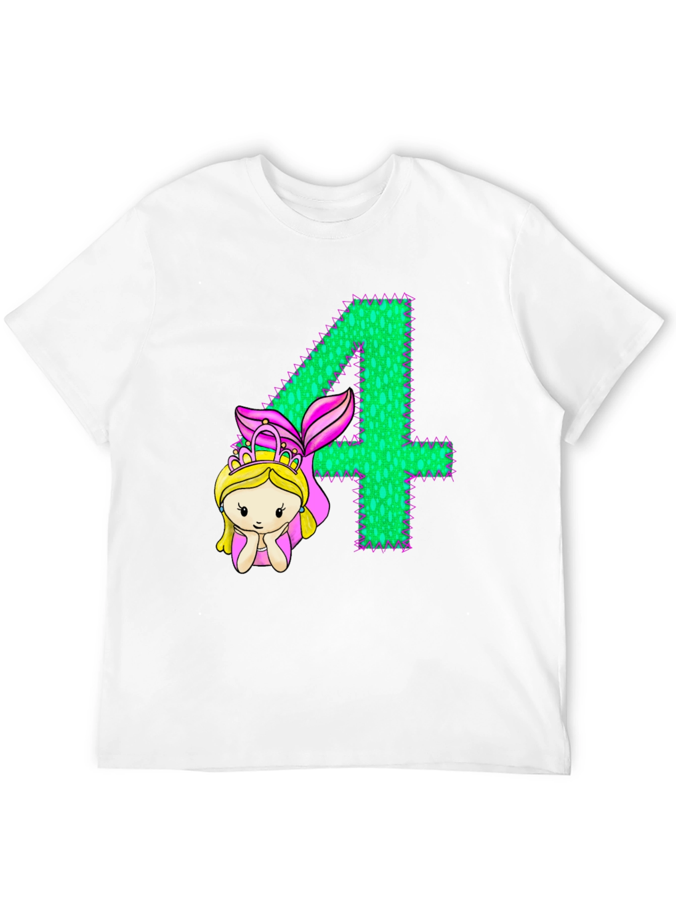 Mermaid Birthday Girl T-Shirt - Number 4