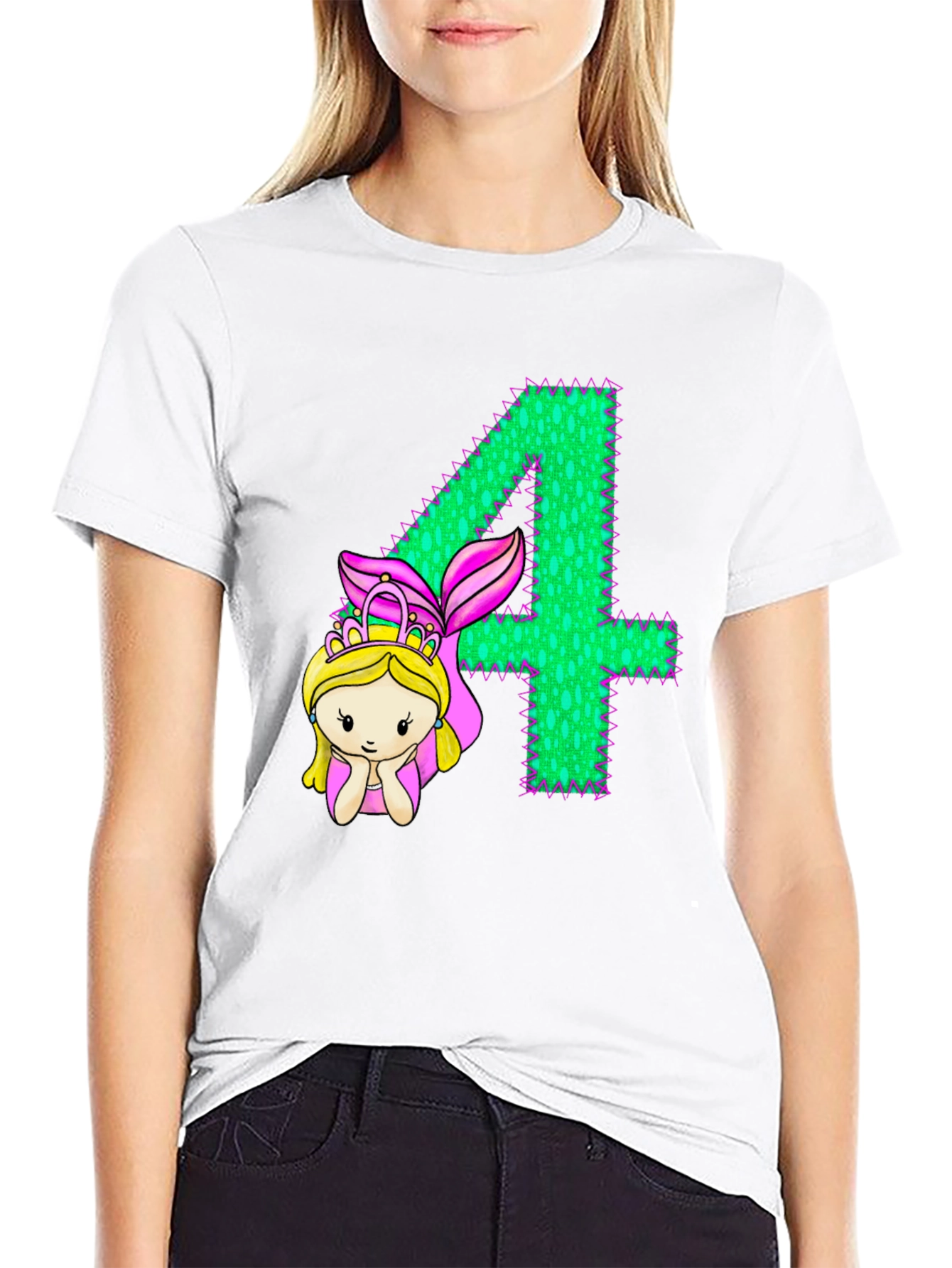 Mermaid Birthday Girl T-Shirt - Number 4