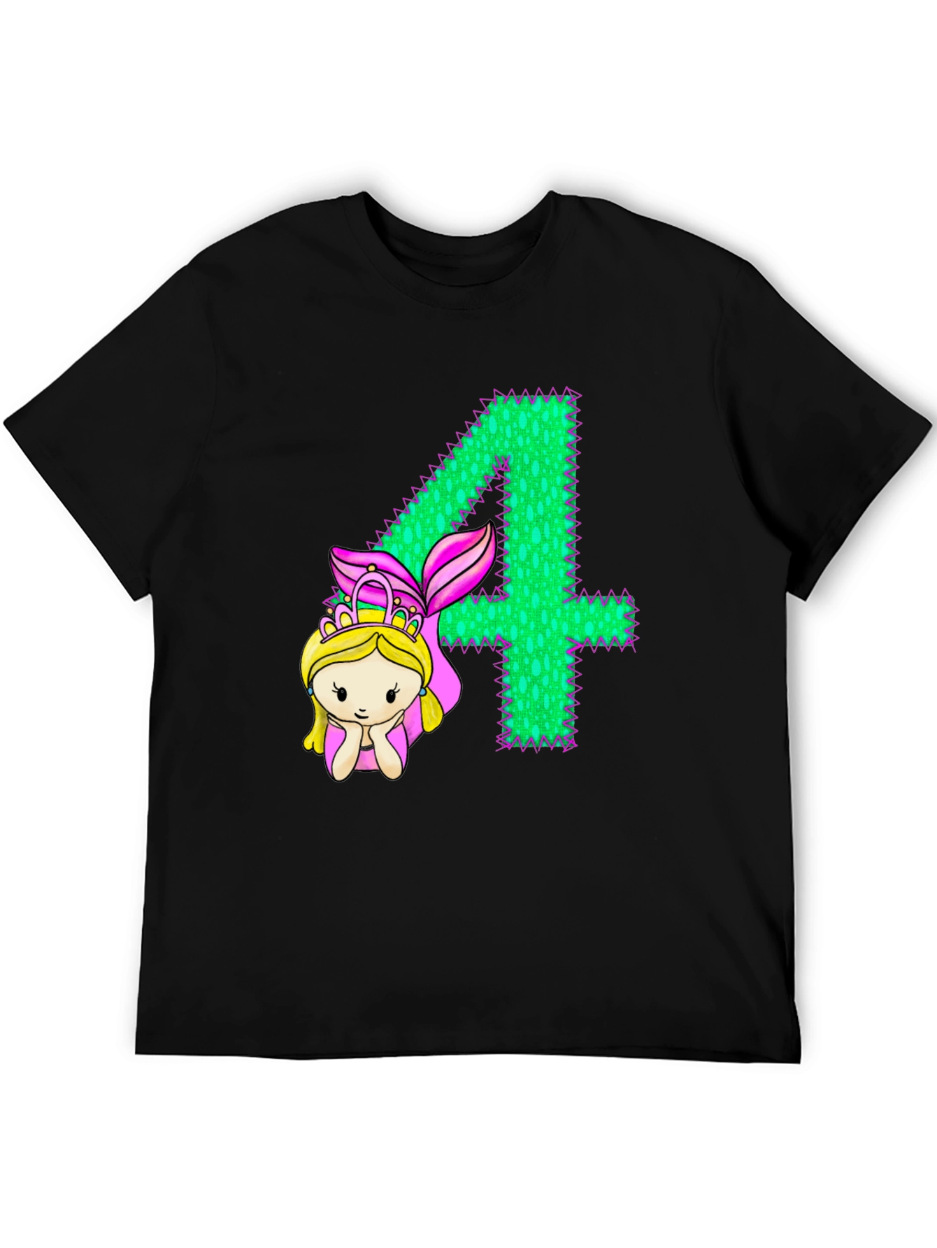 Mermaid Birthday Girl T-Shirt - Number 4