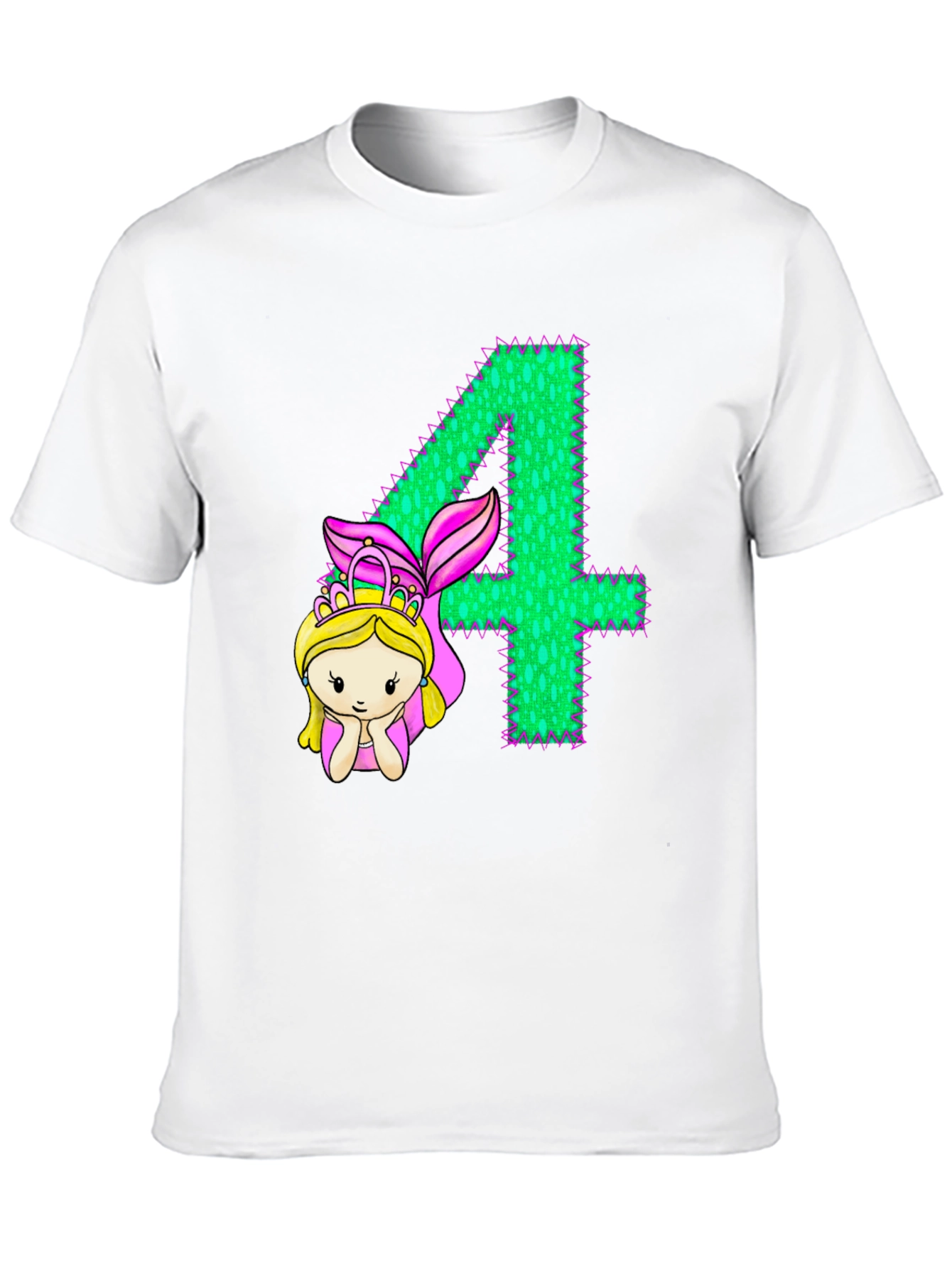 Mermaid Birthday Girl T-Shirt - Number 4