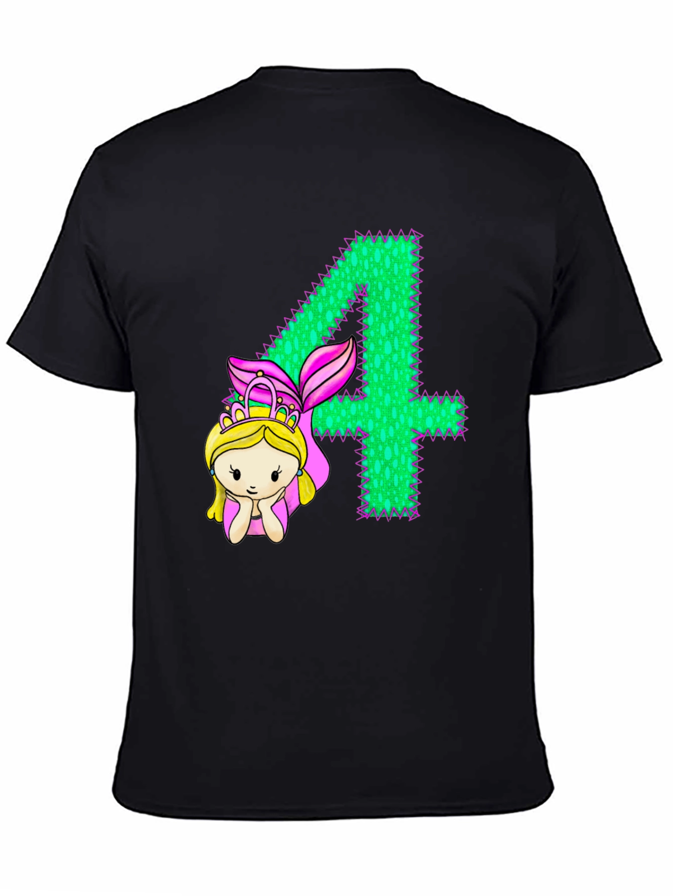Mermaid Birthday Girl T-Shirt - Number 4