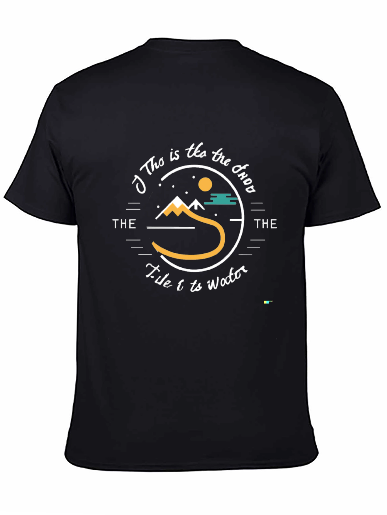 Unique Black T-Shirt with Nature-Inspired Graphic
