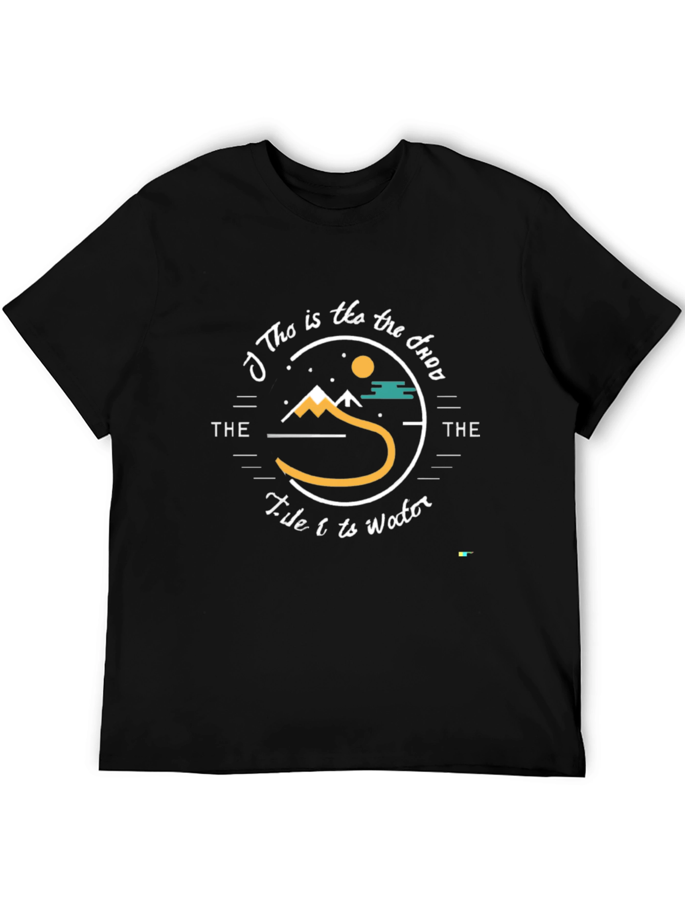 Unique Black T-Shirt with Nature-Inspired Graphic