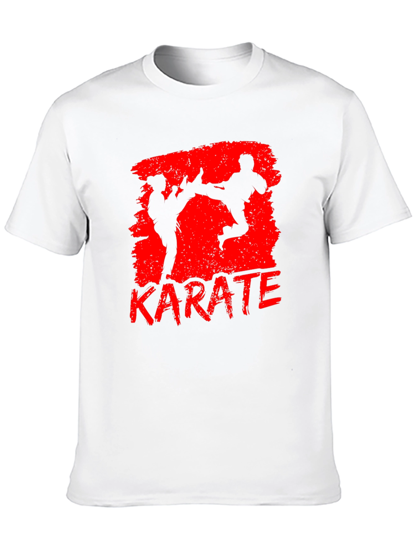 Karate Graphic Print Black T-Shirt