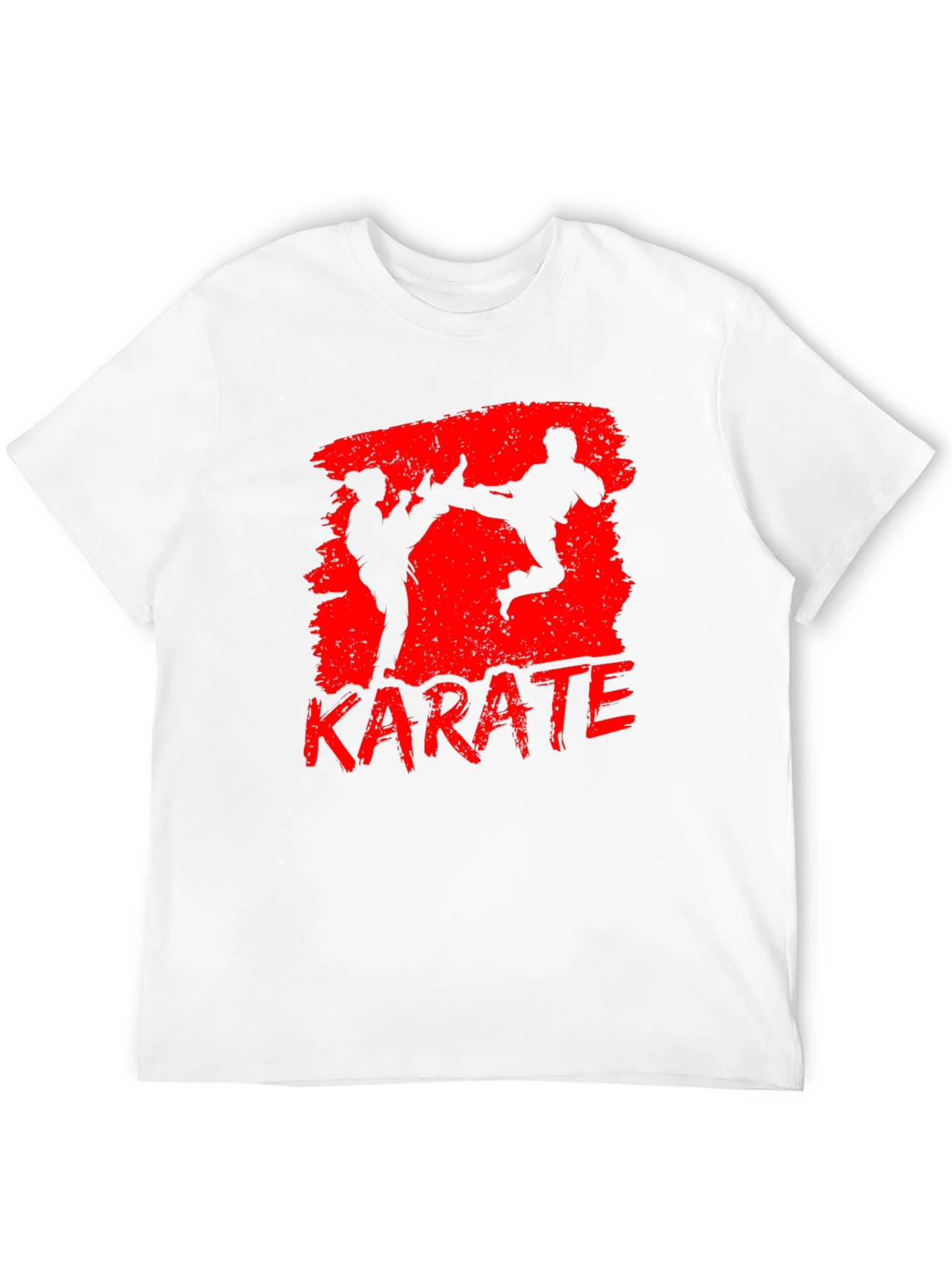 Karate Graphic Print Black T-Shirt