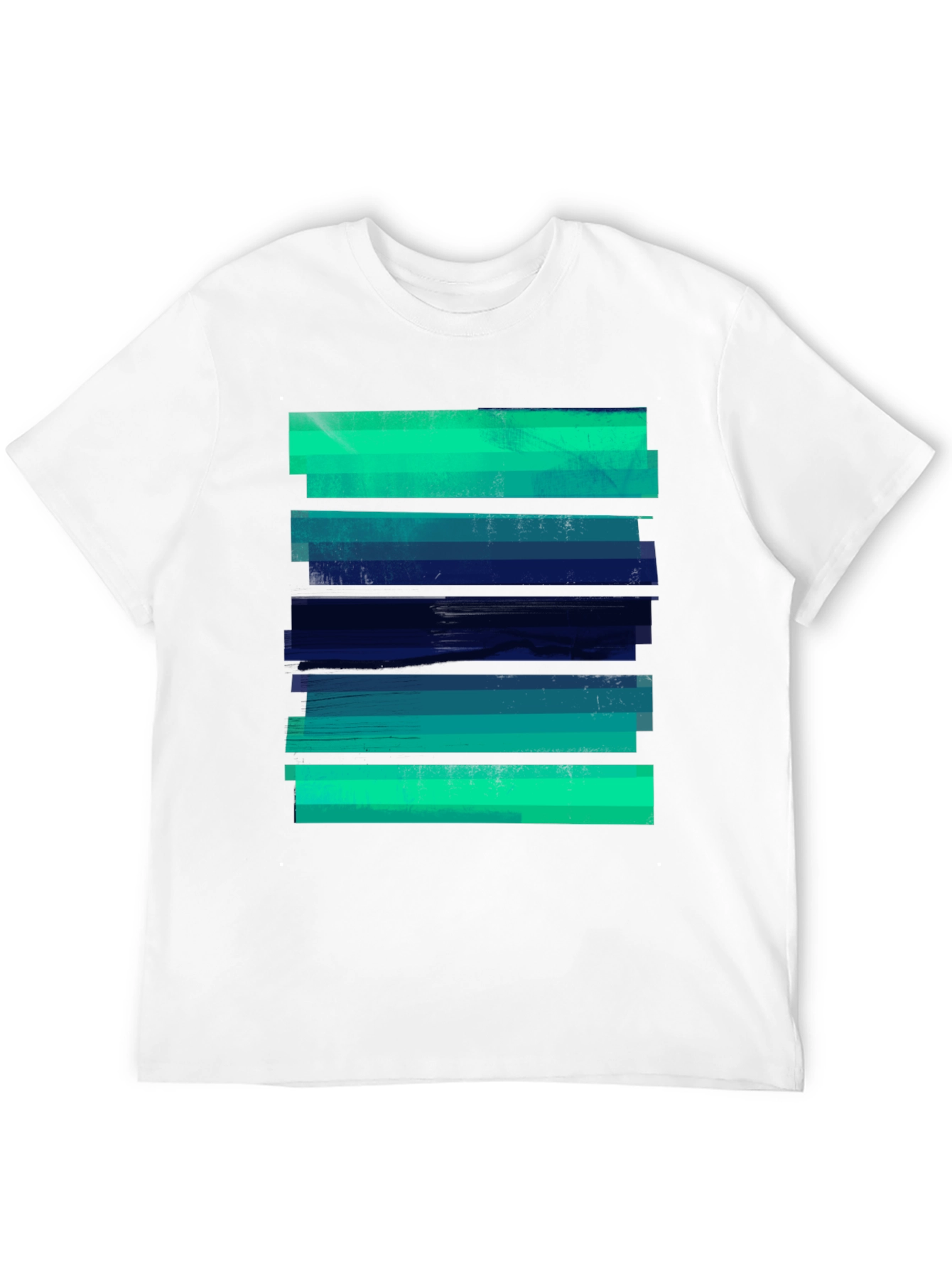 Abstract Striped Graphic Tee - Modern Casual Style