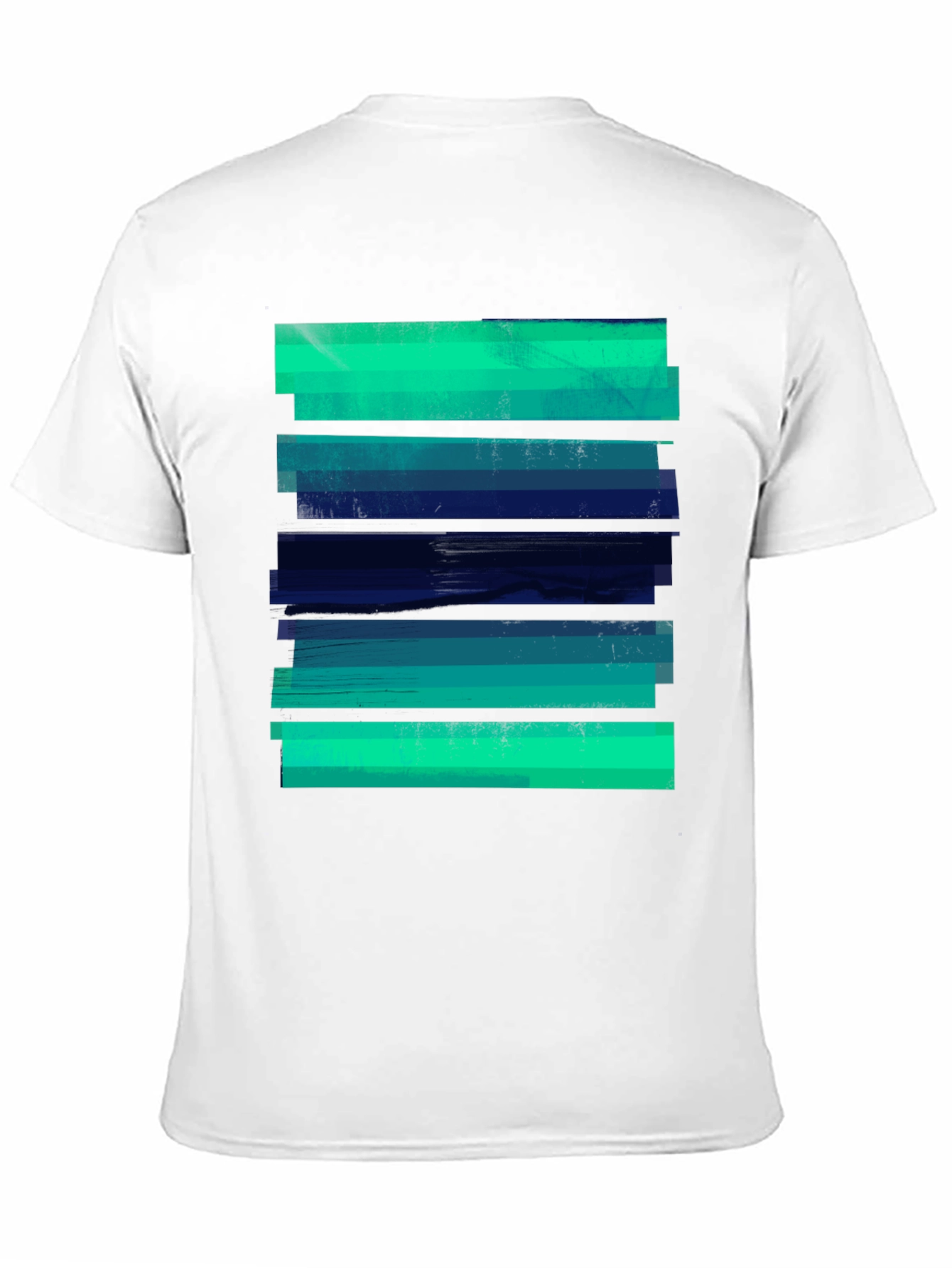 Abstract Striped Graphic Tee - Modern Casual Style