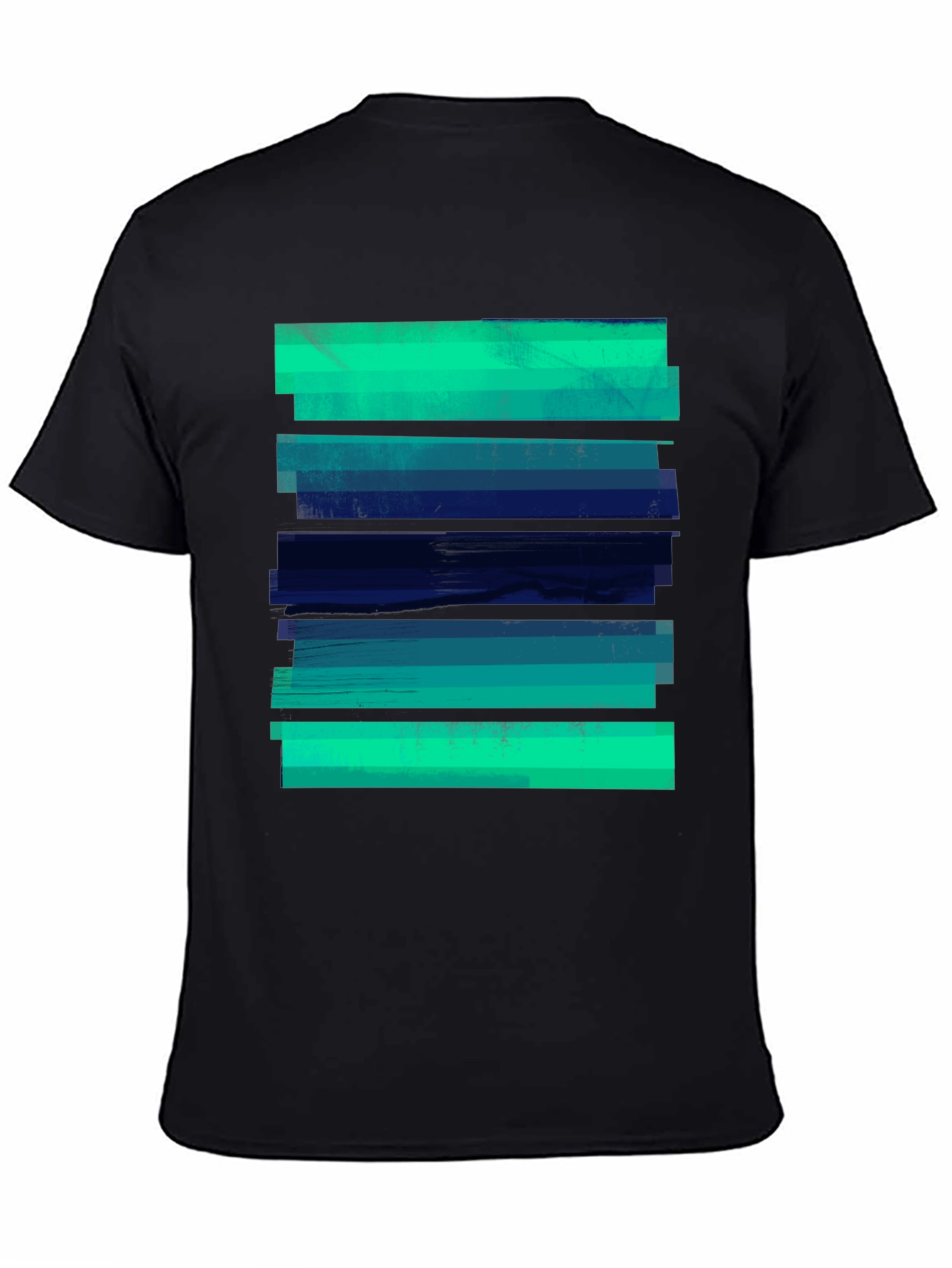 Abstract Striped Graphic Tee - Modern Casual Style