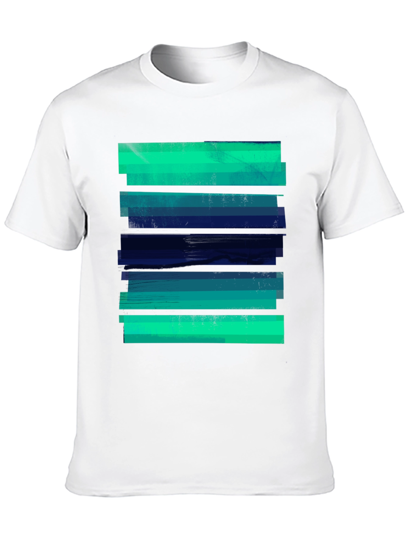 Abstract Striped Graphic Tee - Modern Casual Style