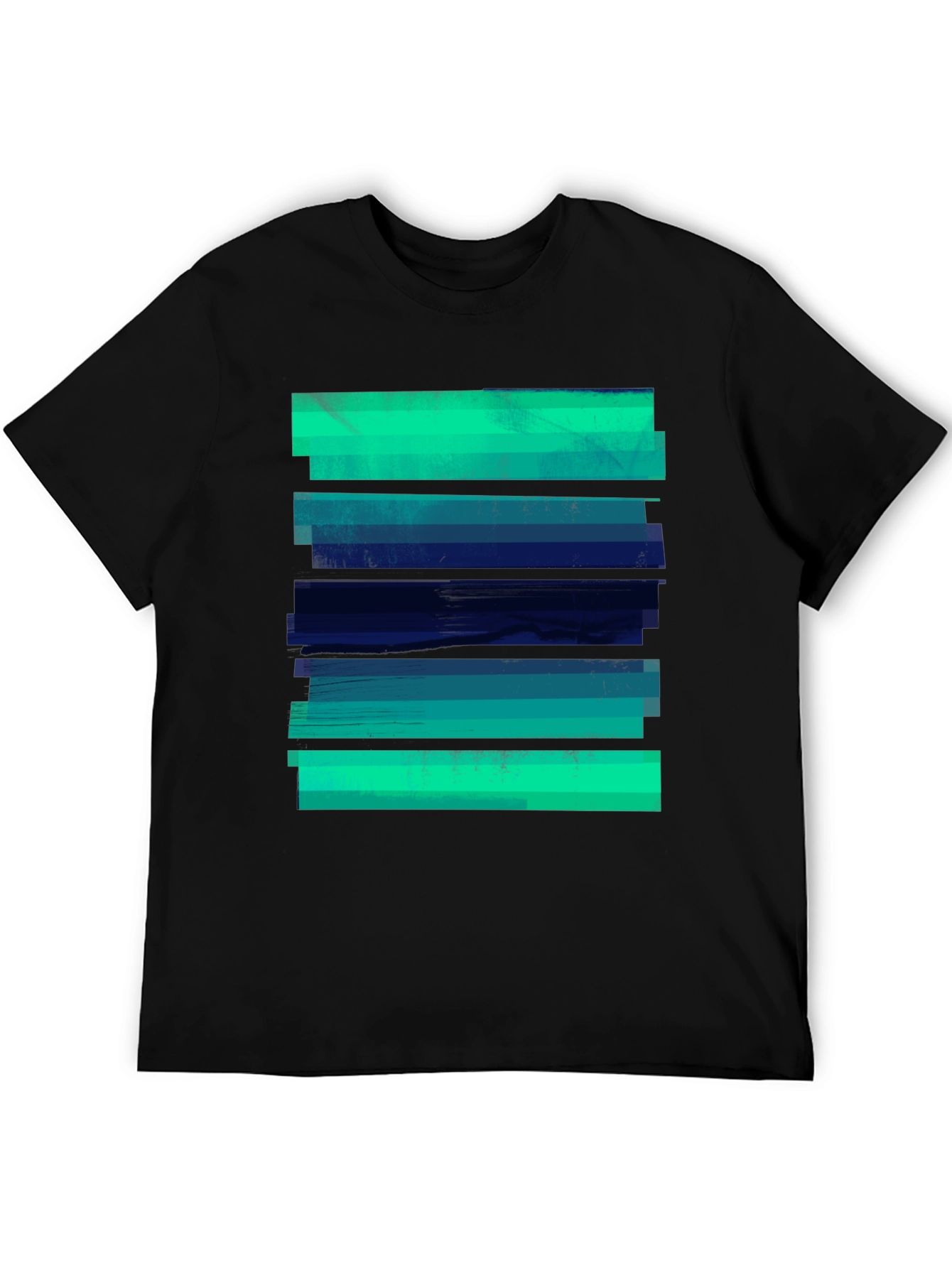 Abstract Striped Graphic Tee - Modern Casual Style